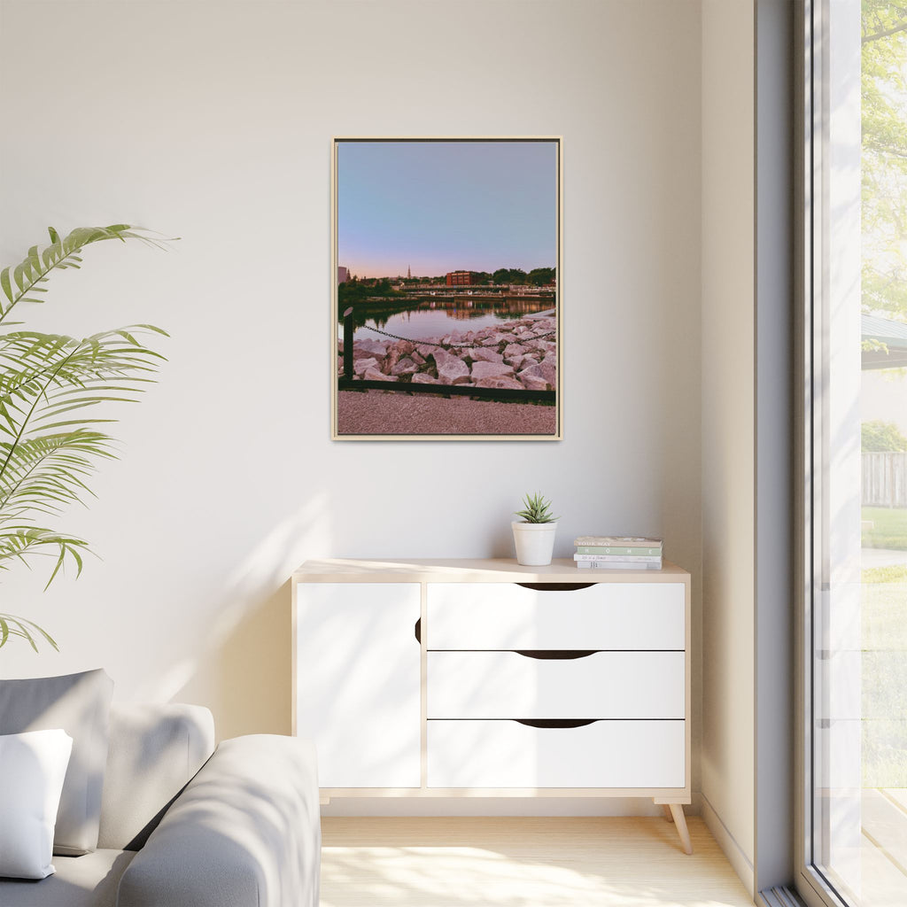 Tranquil Harbor Sunset Wall Art