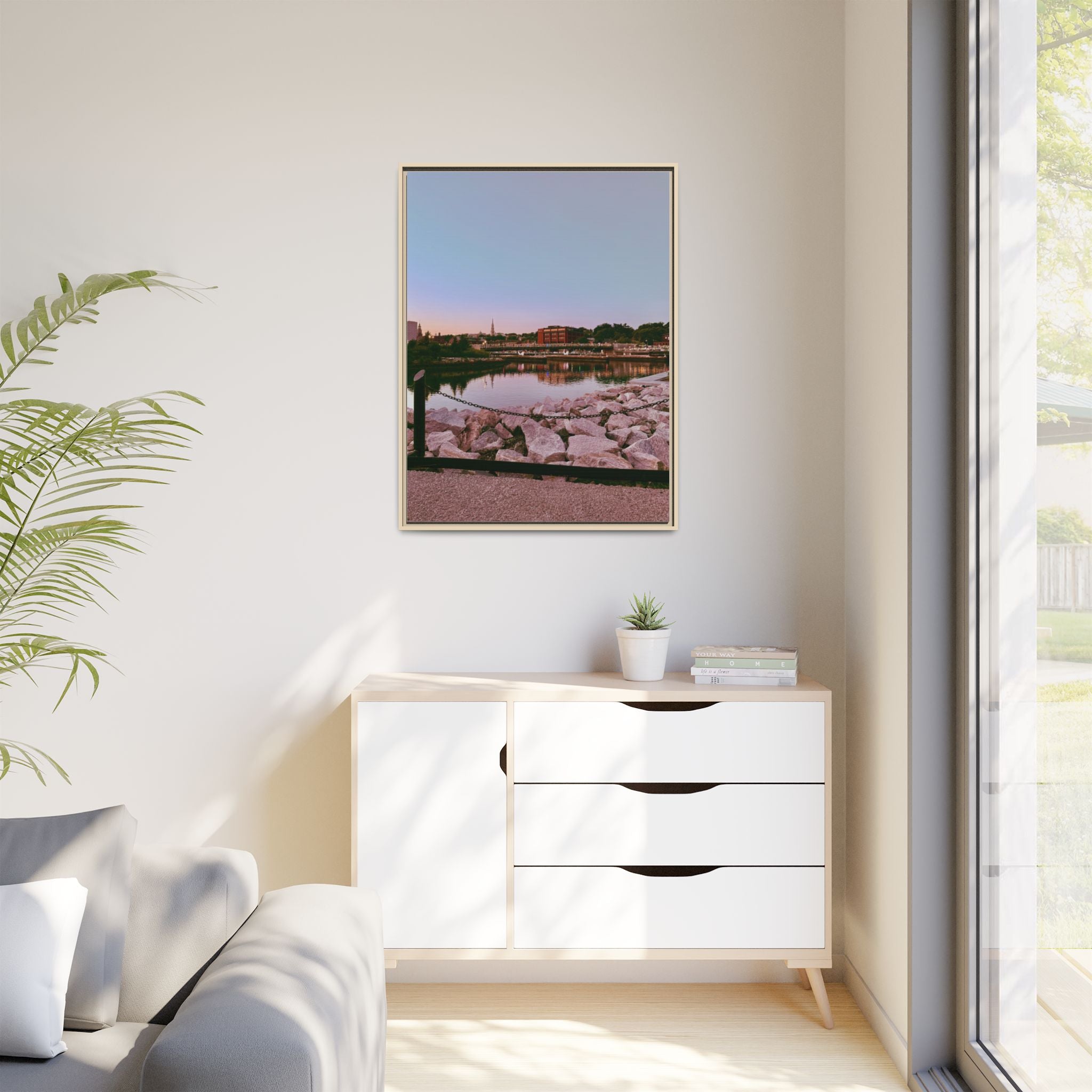 Tranquil Harbor Sunset Wall Art