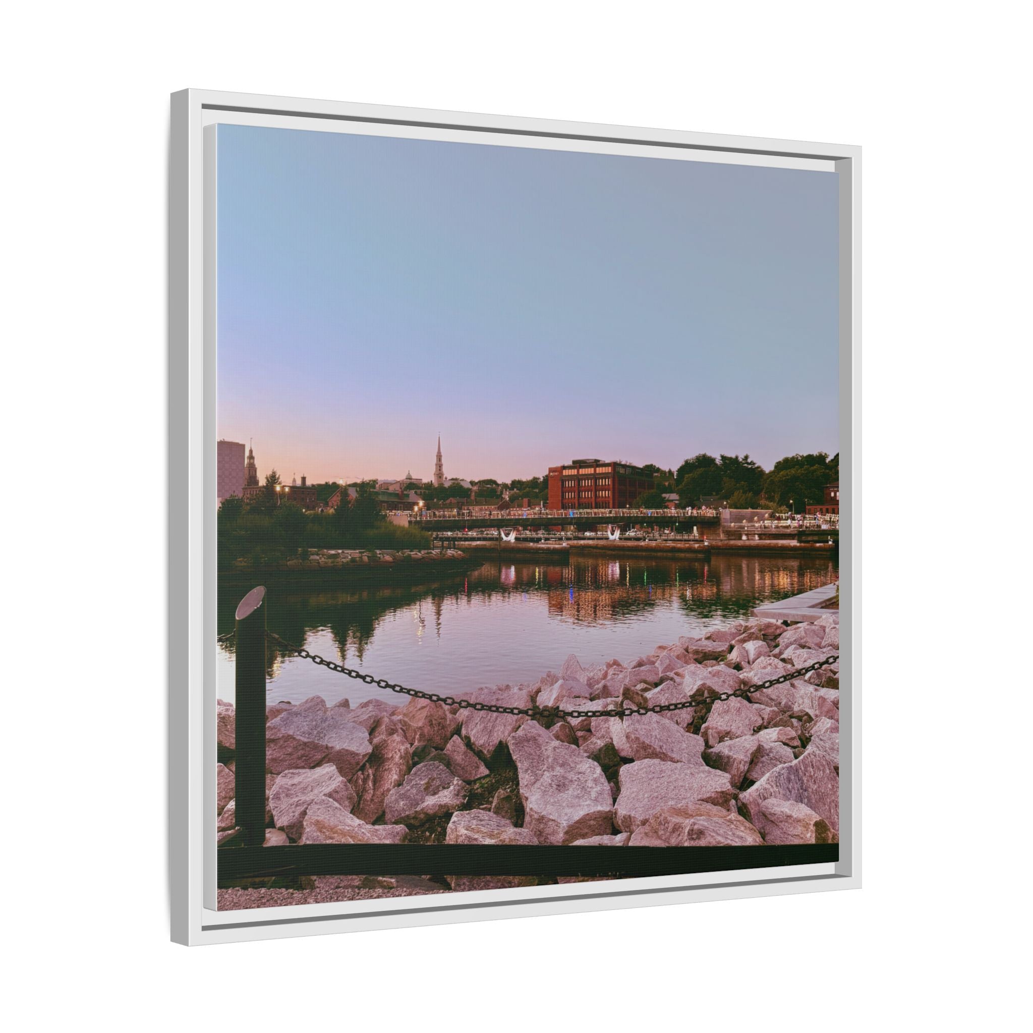 Tranquil Harbor Sunset Wall Art