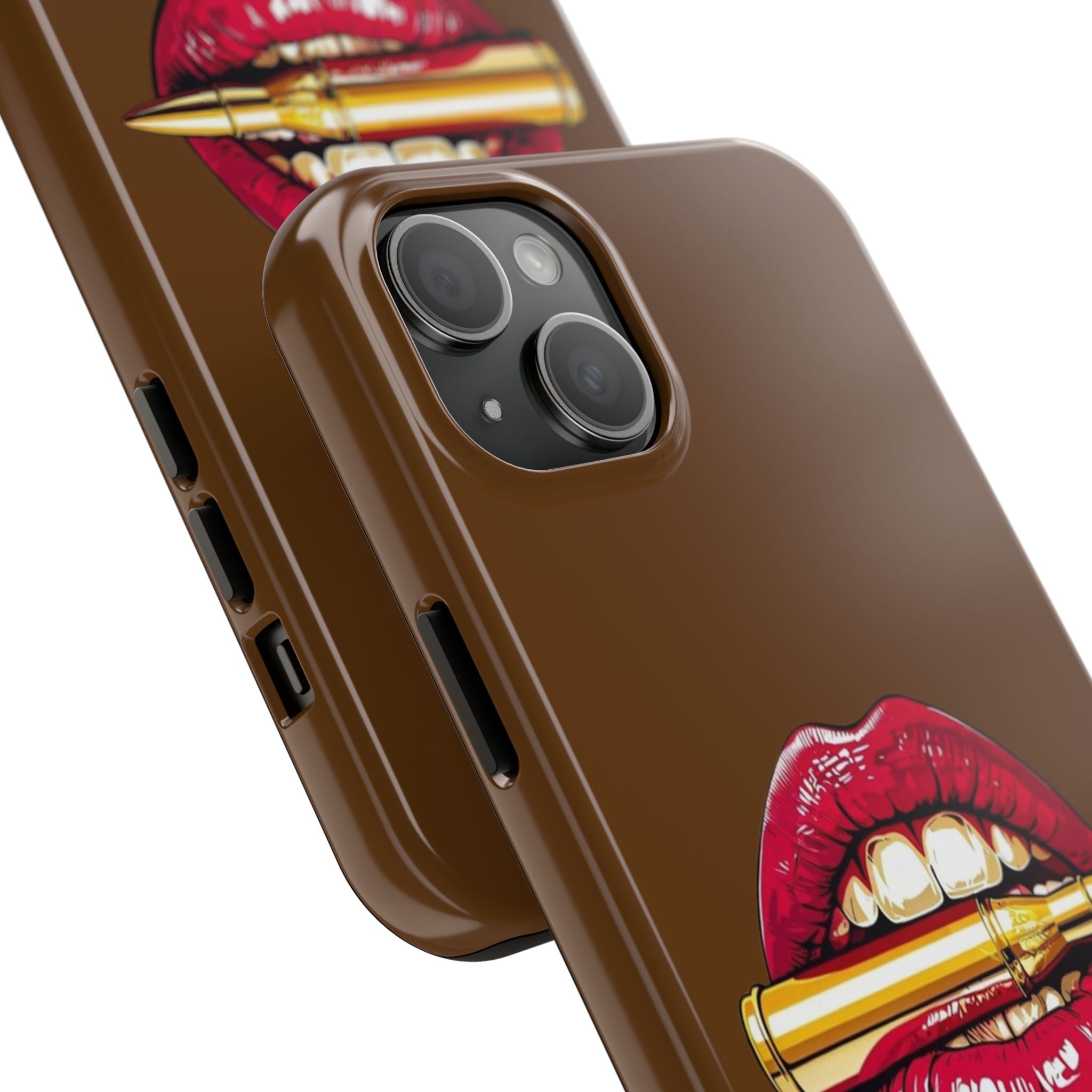 Bold Lip Art Phone Case, Tough iPhone Case, Stylish Cell Phone Cover, Unique Gift for Her, Trendy Accessories