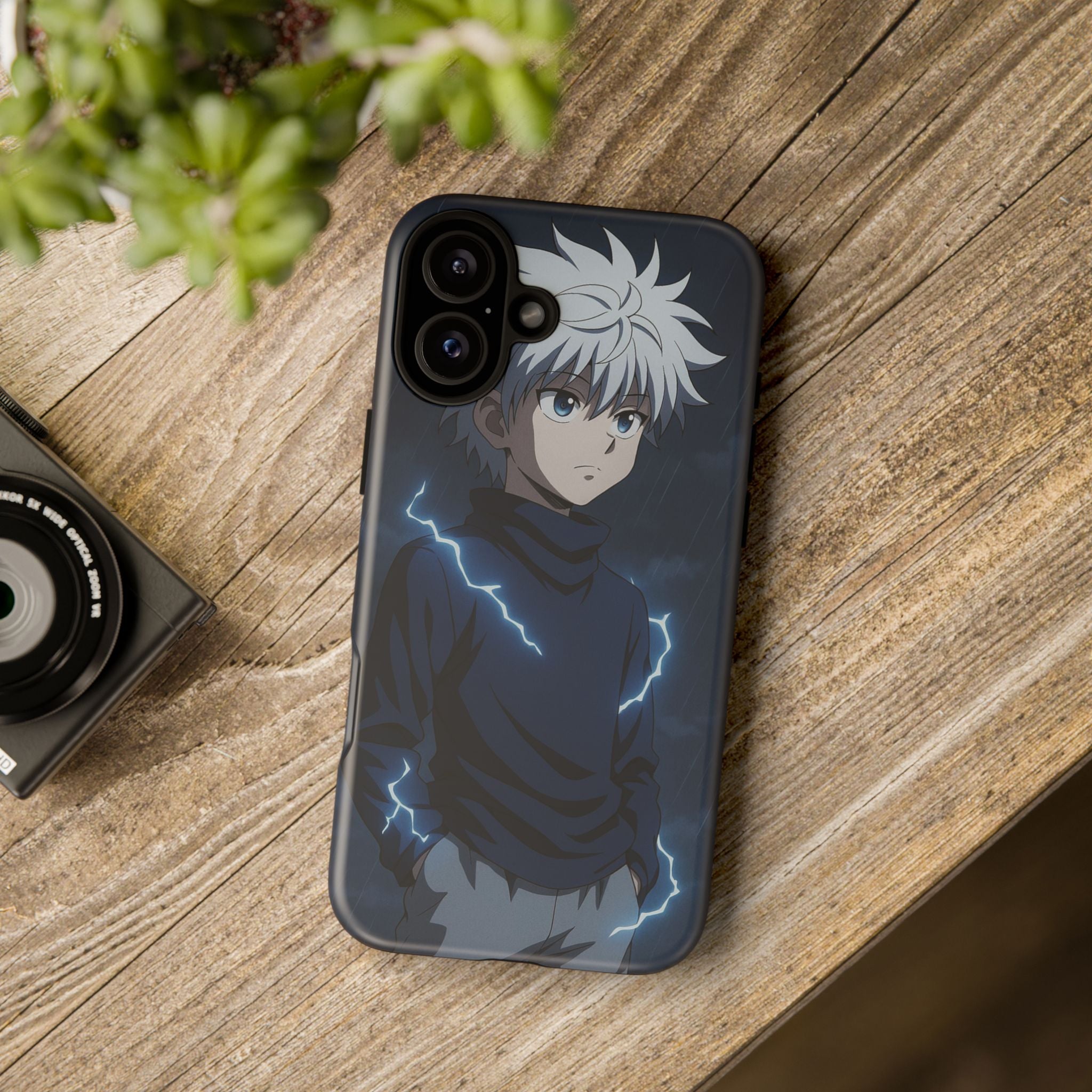 Anime Phone Case Featuring Lightning Design,