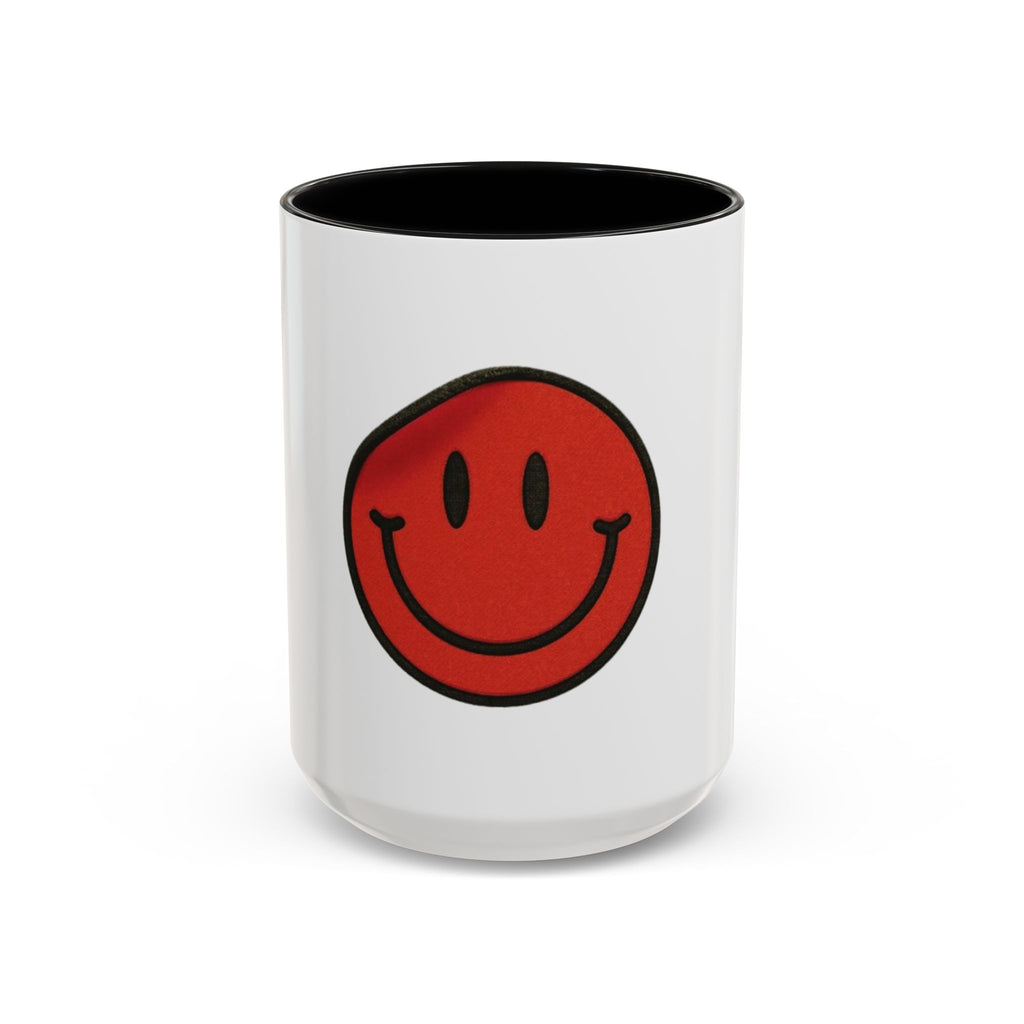 Smiley Face Accent Coffee Mug - Cheerful Gift for Coffee Lovers, Funny Kitchen Decor, Best Gift for Birthdays, Unique Office Mug