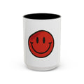 Smiley Face Accent Coffee Mug - Cheerful Gift for Coffee Lovers, Funny Kitchen Decor, Best Gift for Birthdays, Unique Office Mug