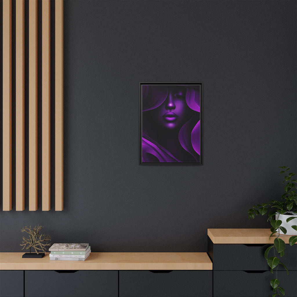 The Quiet Bloom – Purple Abstract Woman Portrait