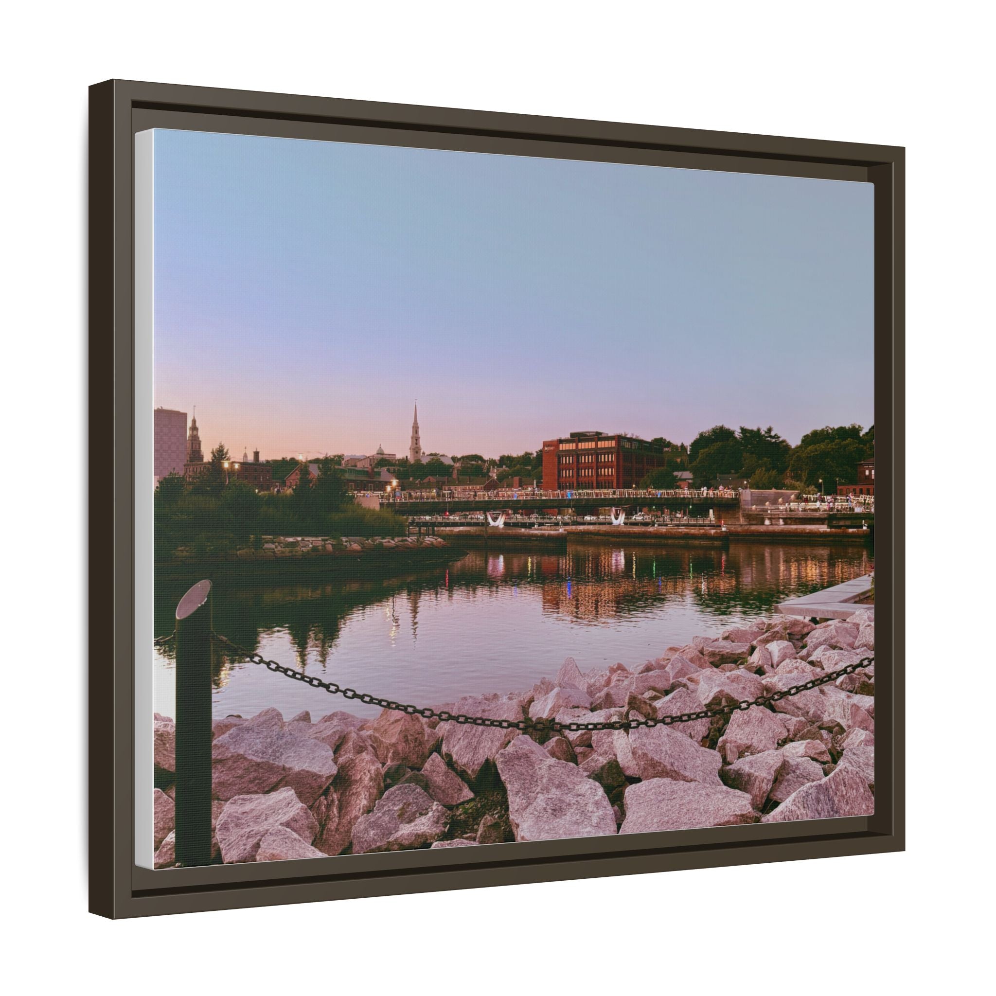 Tranquil Harbor Sunset Wall Art