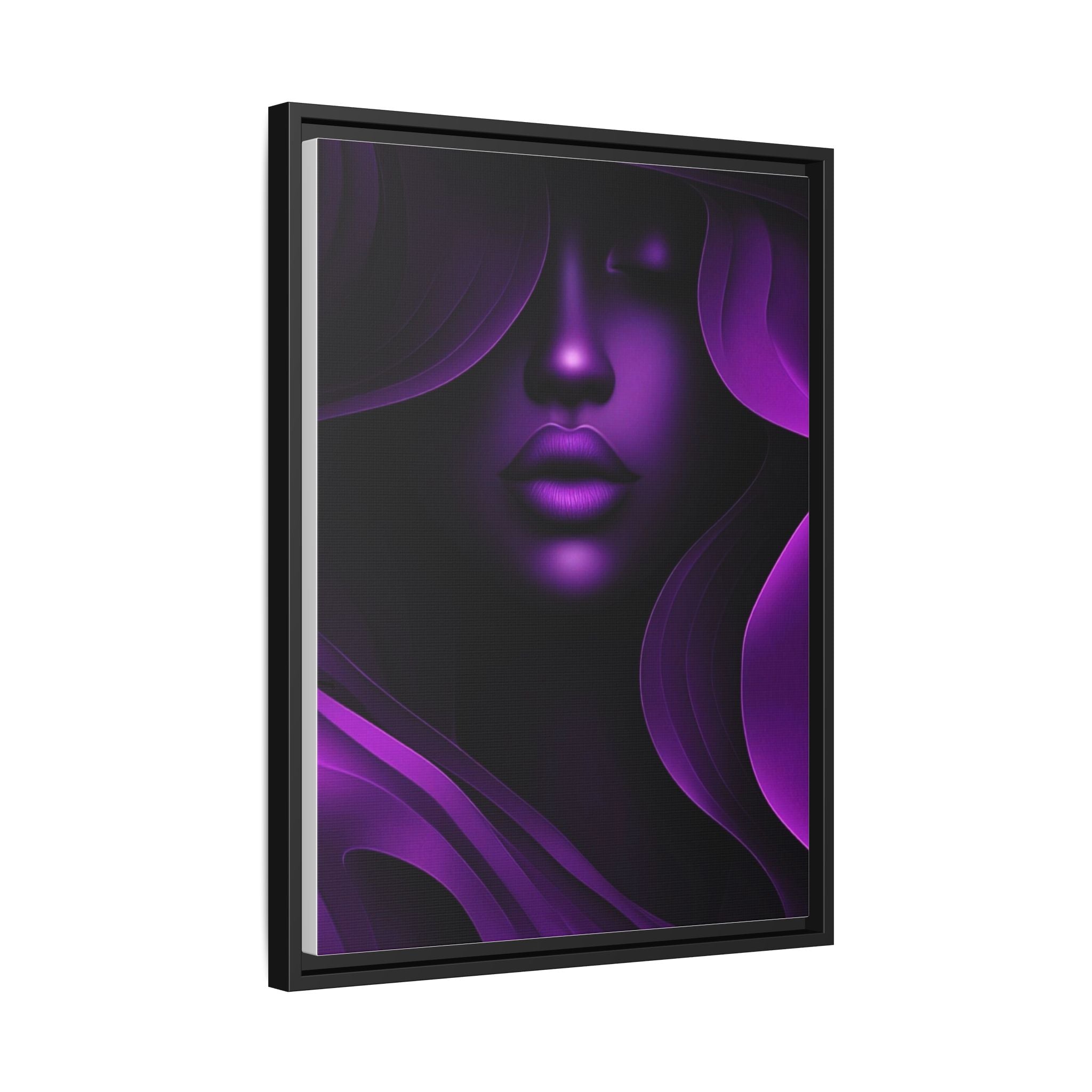 The Quiet Bloom – Purple Abstract Woman Portrait