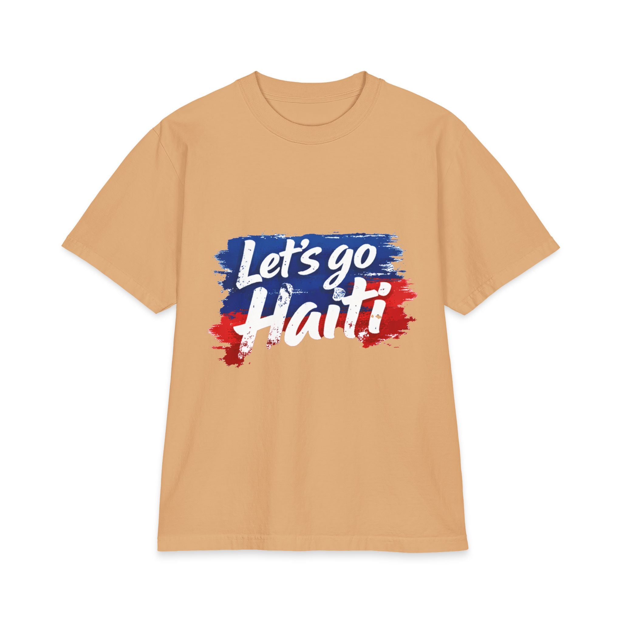 Let's Go Haiti T-Shirt — Patriotic Red & Blue Graphic Tee