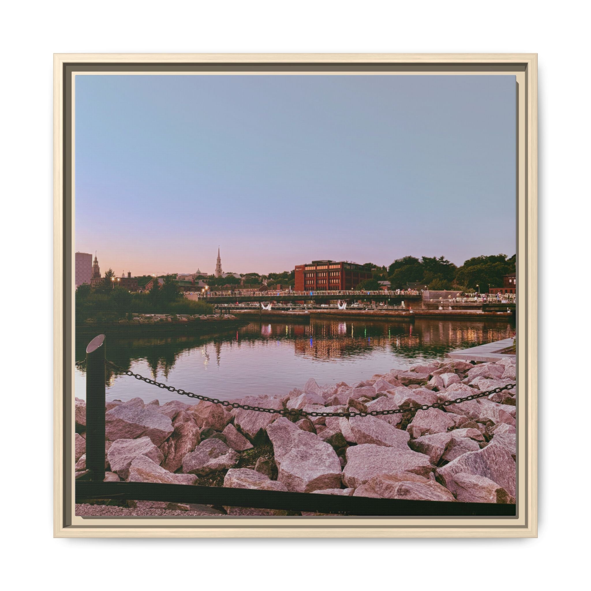Tranquil Harbor Sunset Wall Art