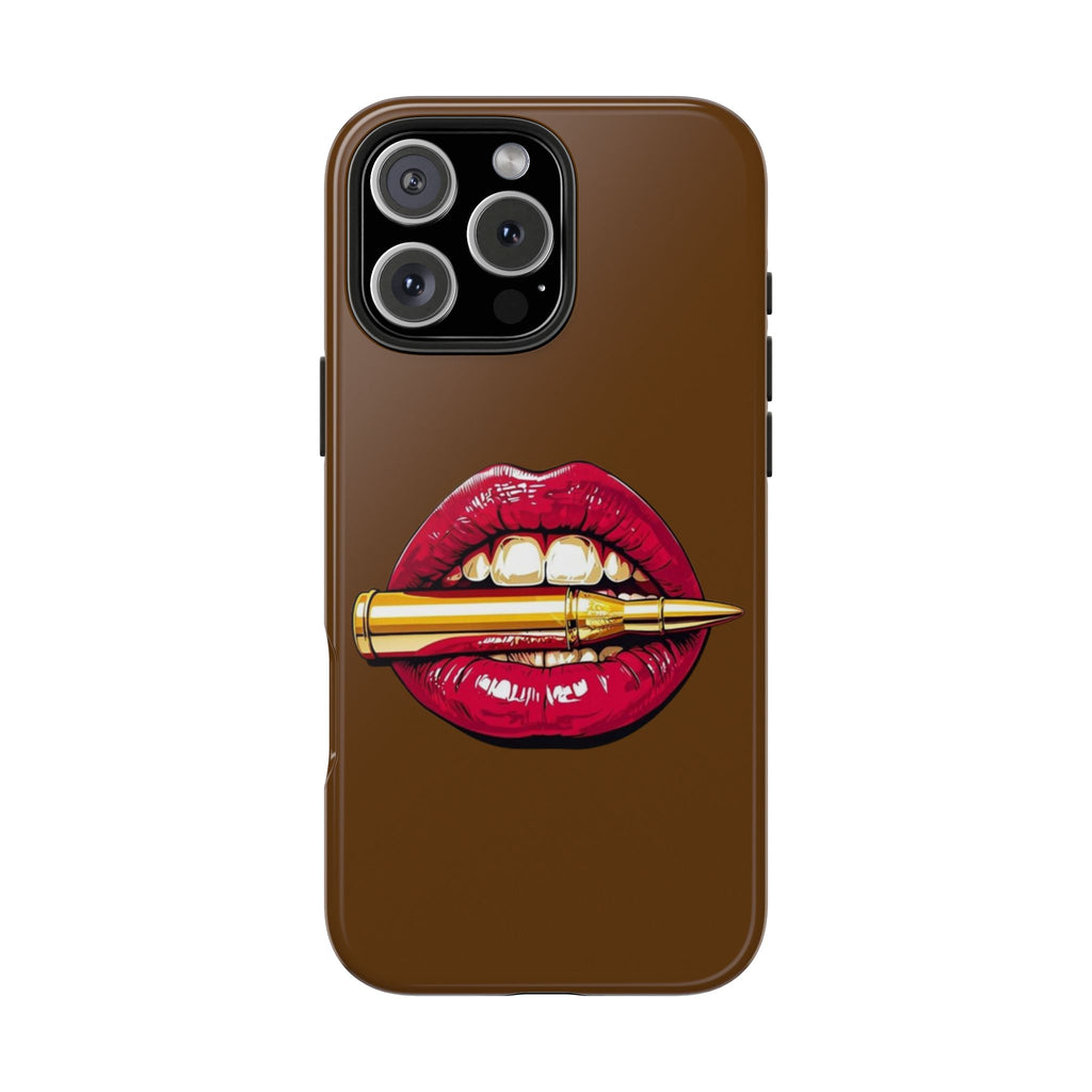 Bold Lip Art Phone Case, Tough iPhone Case, Stylish Cell Phone Cover, Unique Gift for Her, Trendy Accessories