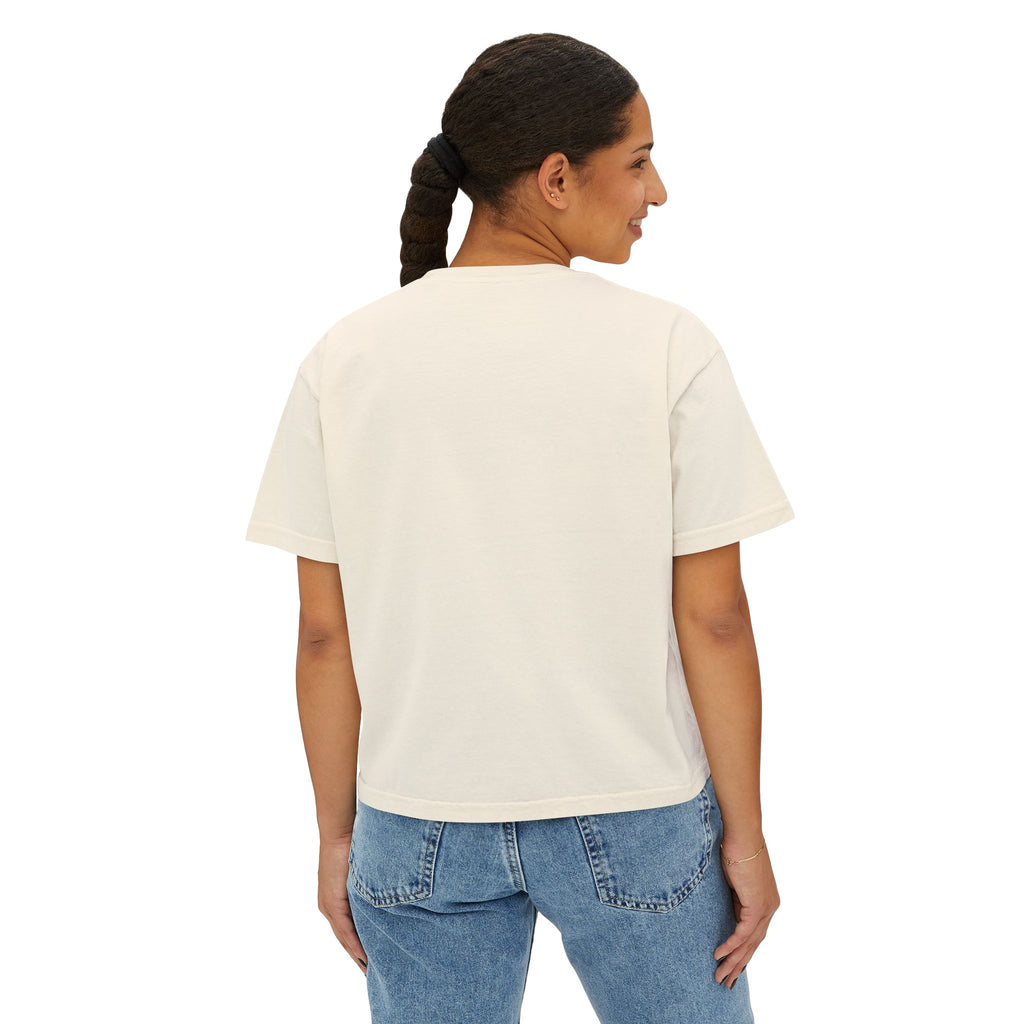 Earth Is Ghetto Women's Boxy Tee, Casual Graphic Tee, Streetwear Top, Trendy T-Shirt, Unique Gift Idea, Comfortable Everyday Wear