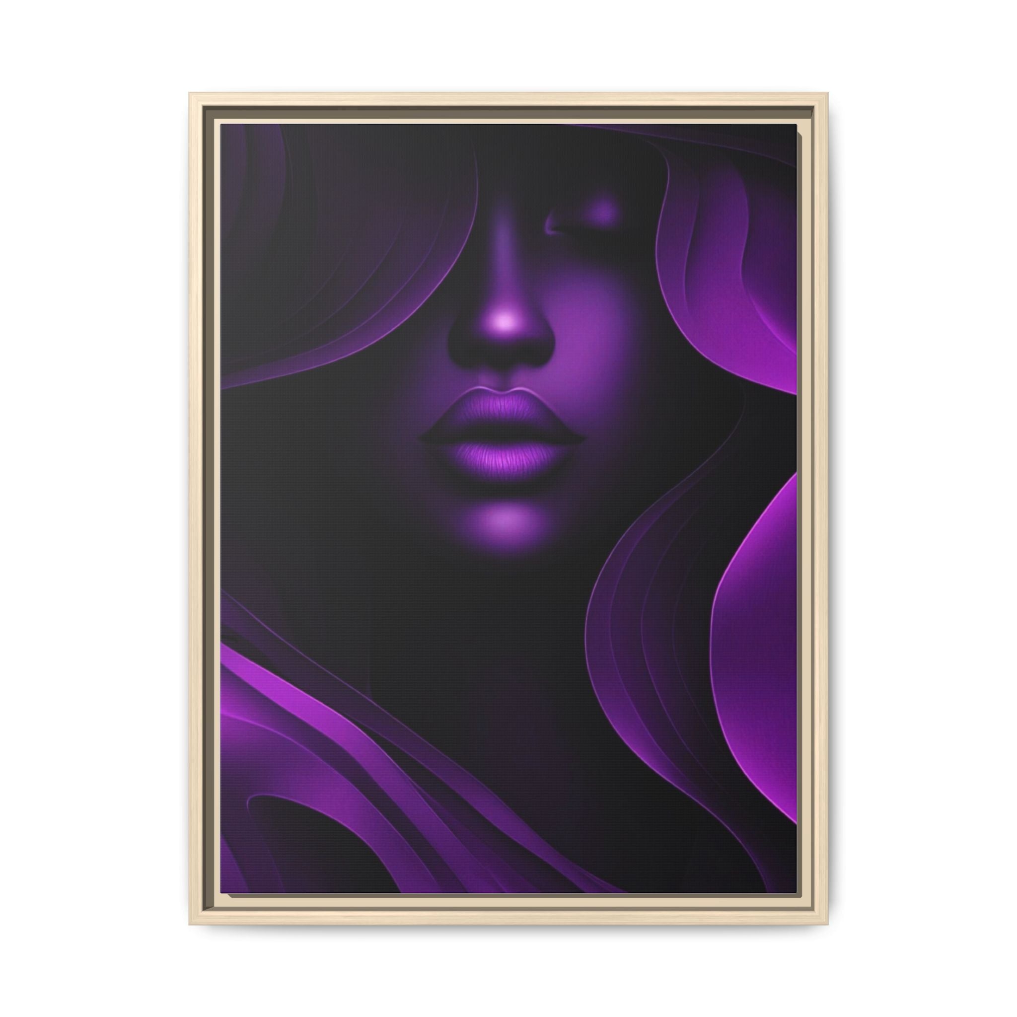The Quiet Bloom – Purple Abstract Woman Portrait