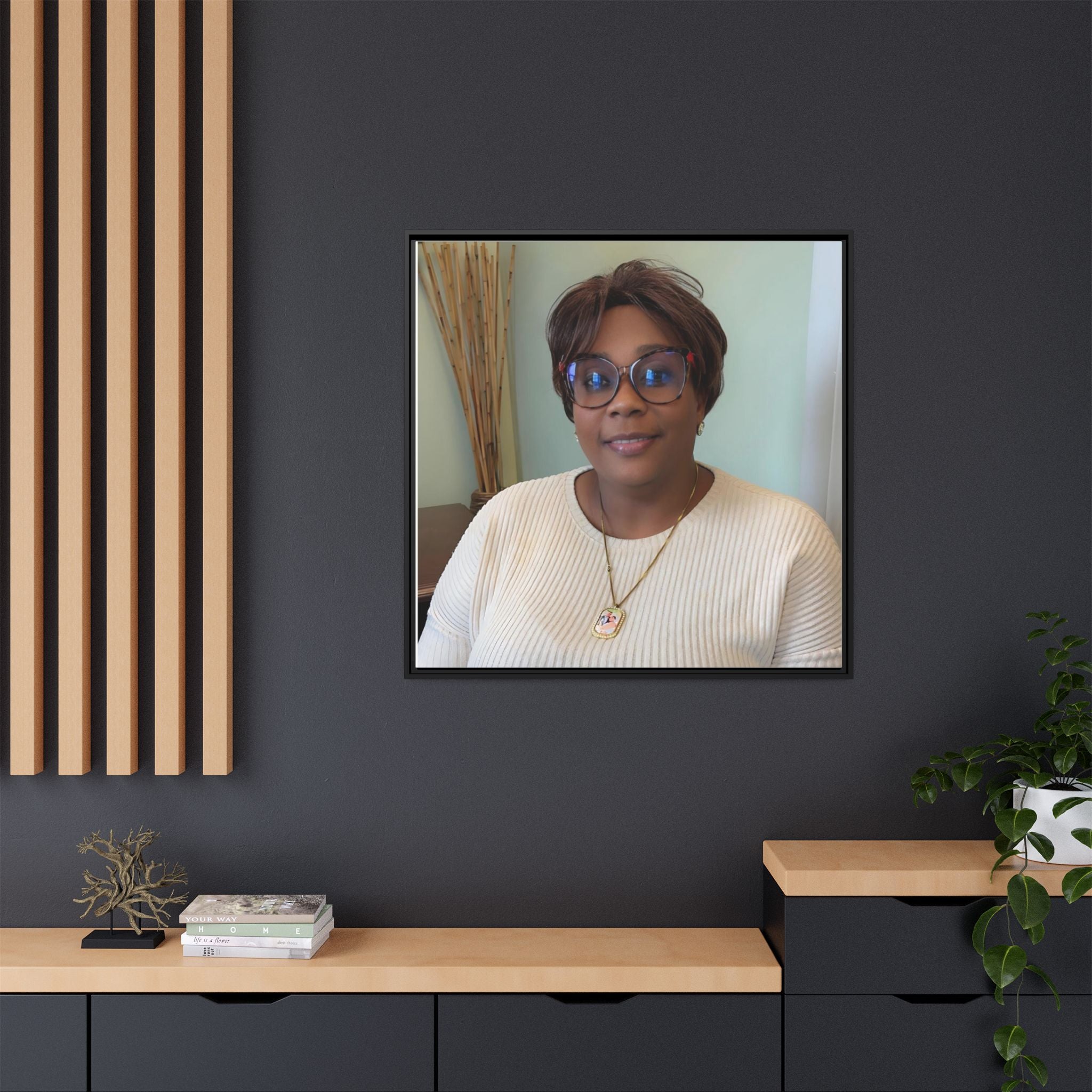 Framed Matte Canvas Portrait Print — Personalized Wall Art Gift