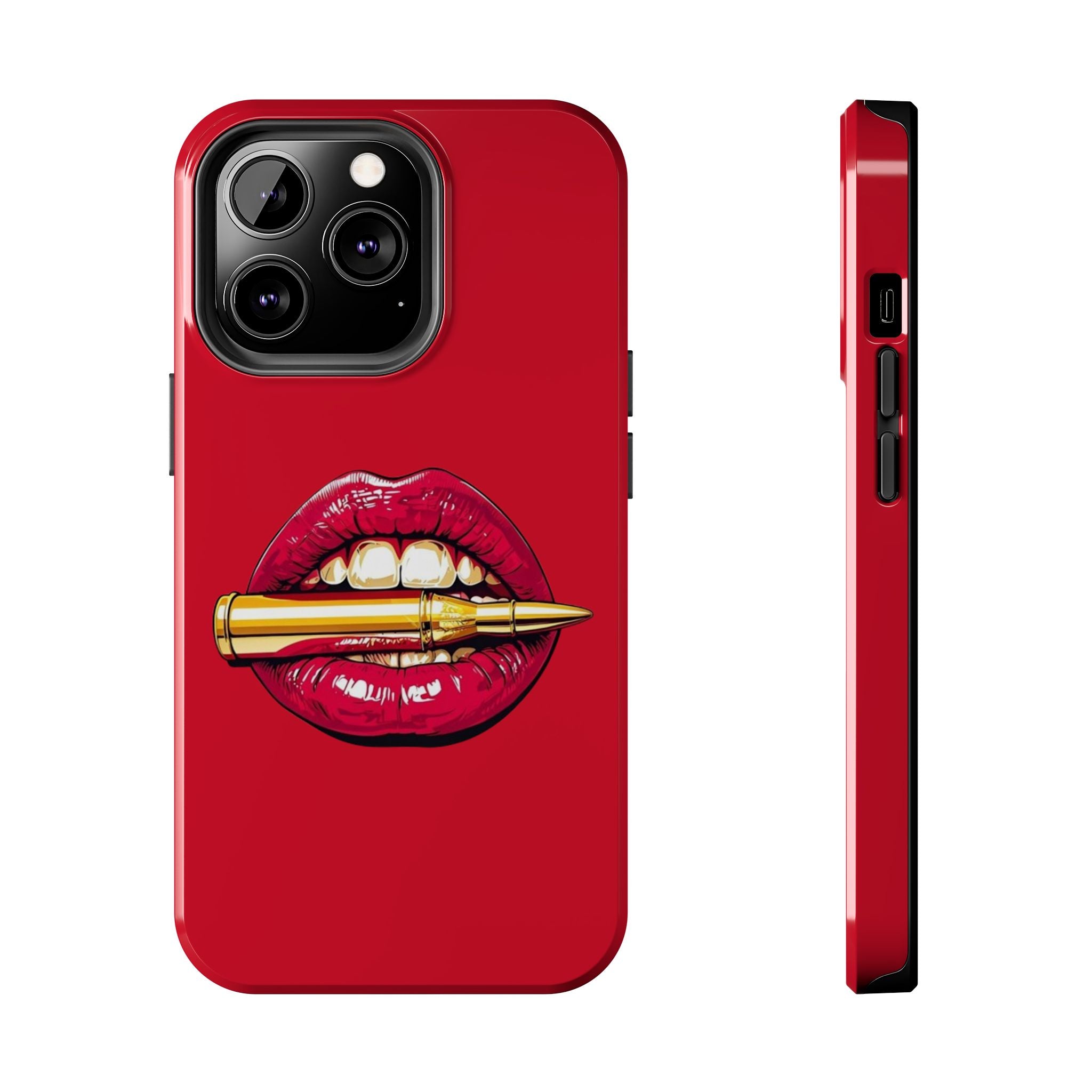 Bold Lipstick Phone Case - Tough Cover for Trendsetters, Vibrant Red Phone Skin, Fashionable Phone Accessory, Unique Gift for Her, [...]