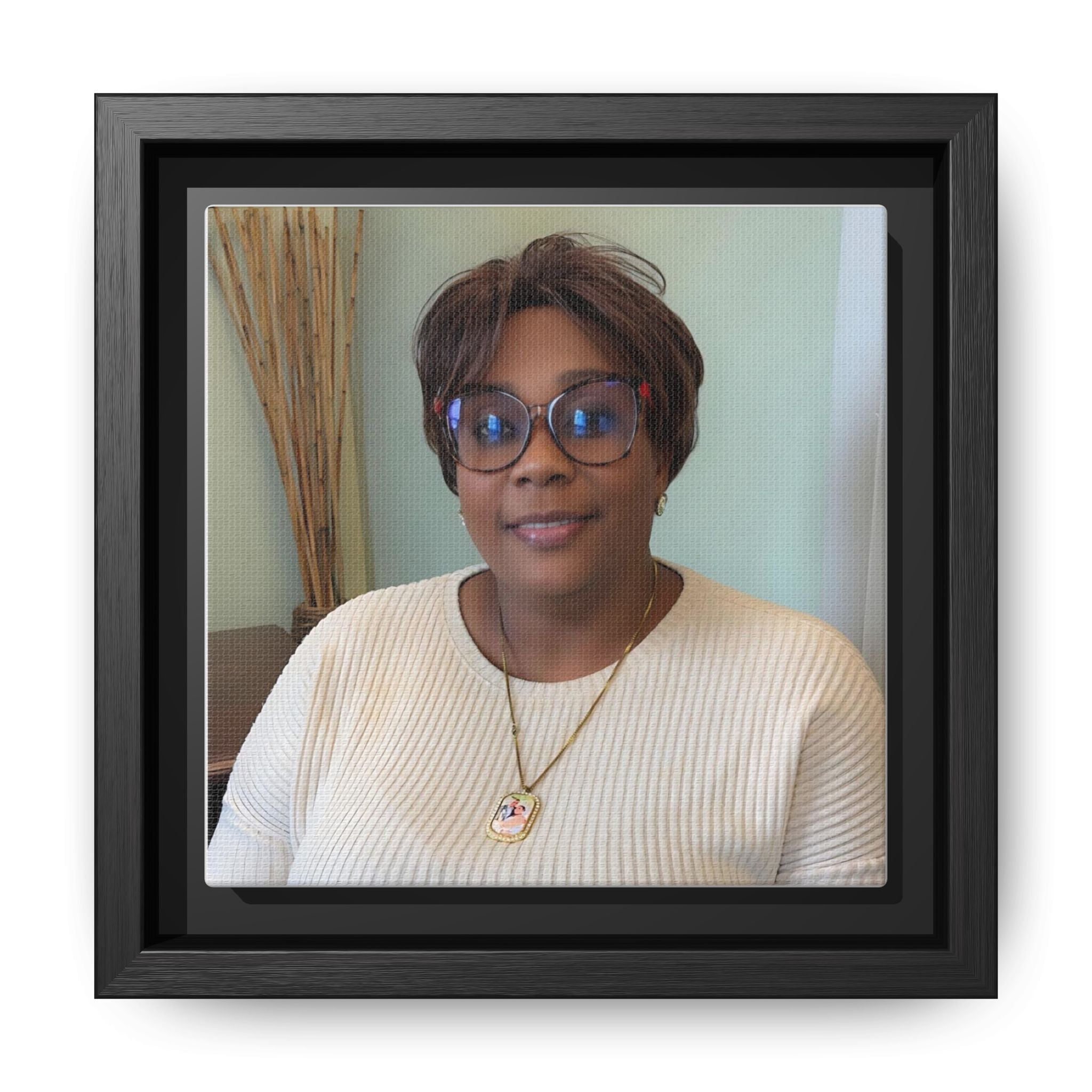 Framed Matte Canvas Portrait Print — Personalized Wall Art Gift