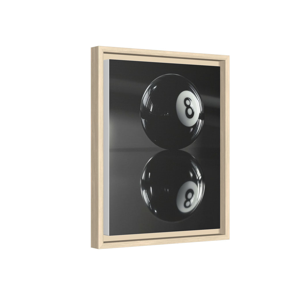 Eight Ball Reflection Matte Framed Canvas Print