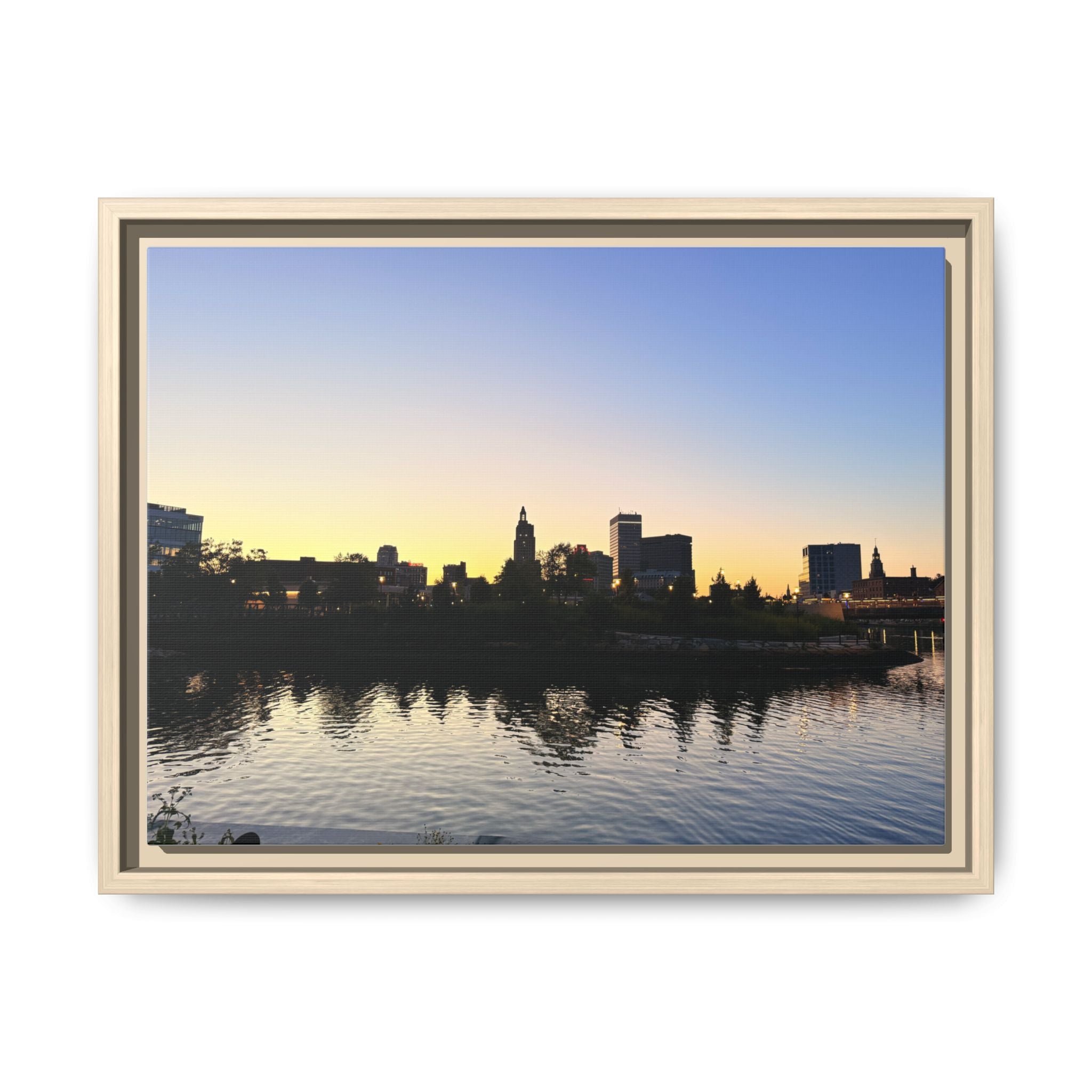 City Skyline Sunset Wall Art