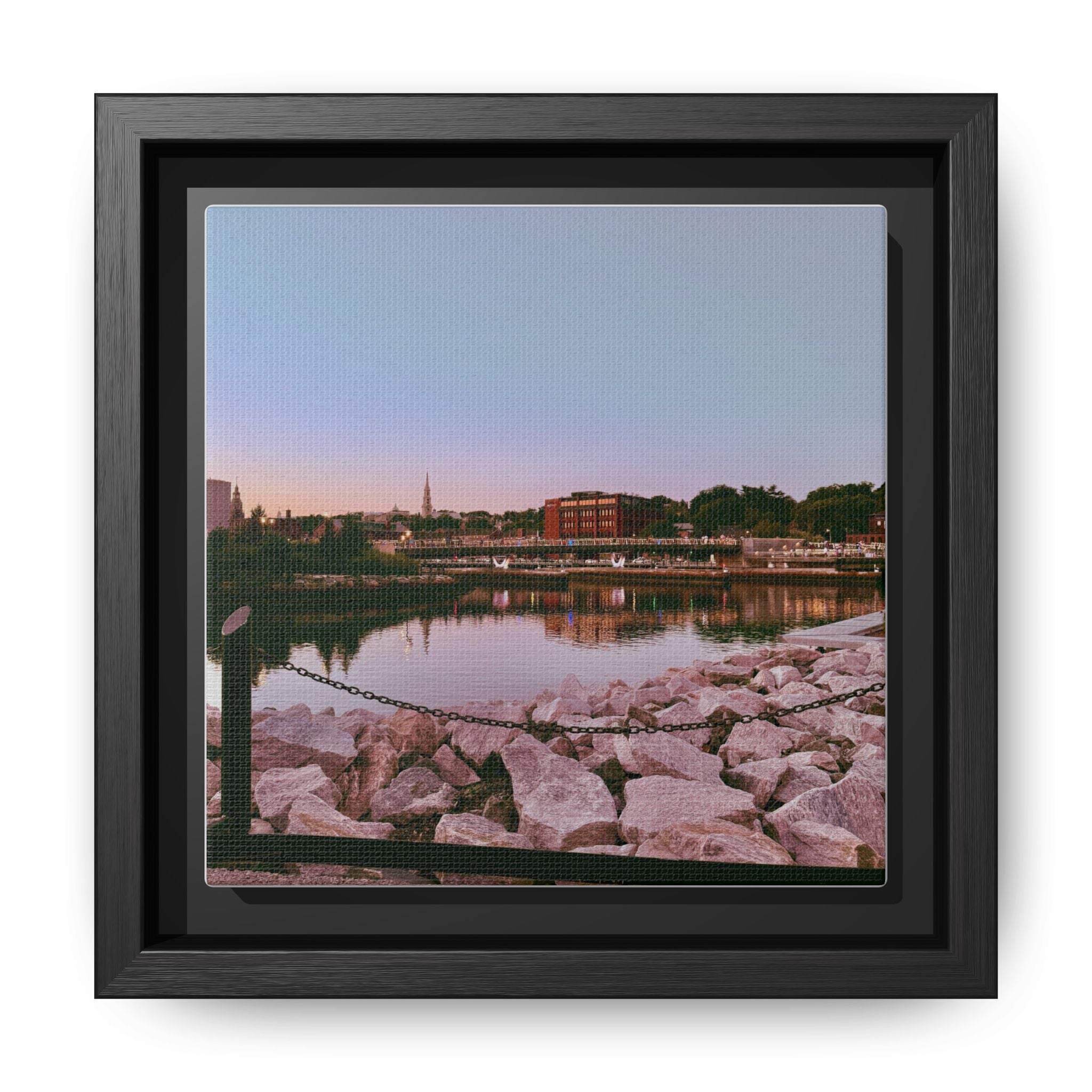 Tranquil Harbor Sunset Wall Art