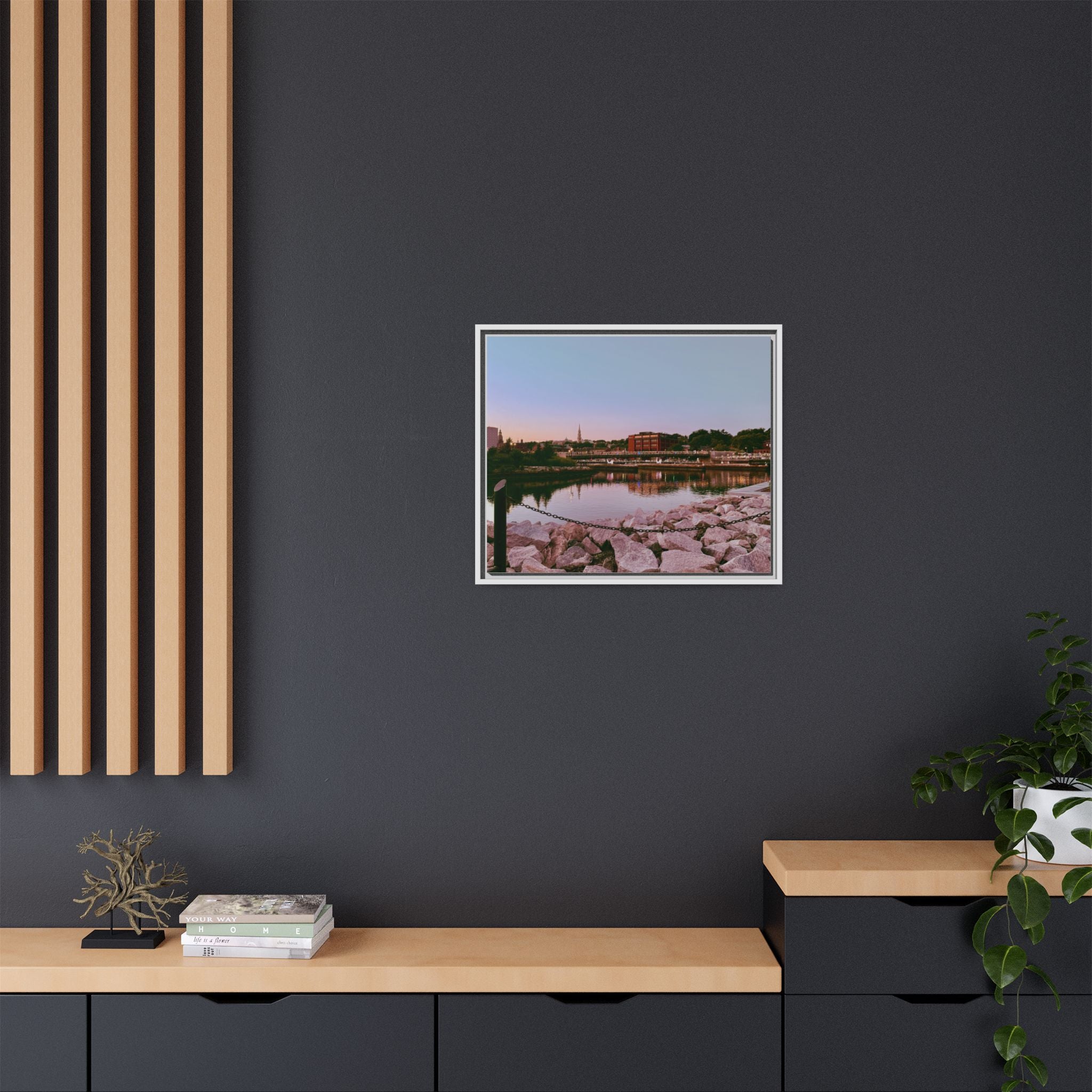 Tranquil Harbor Sunset Wall Art