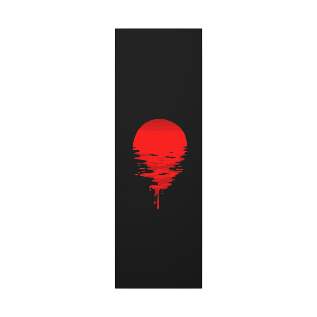 Sunset Canvas Art Print, Modern Wall Decor, Red and Black Home Decor, Abstract Art