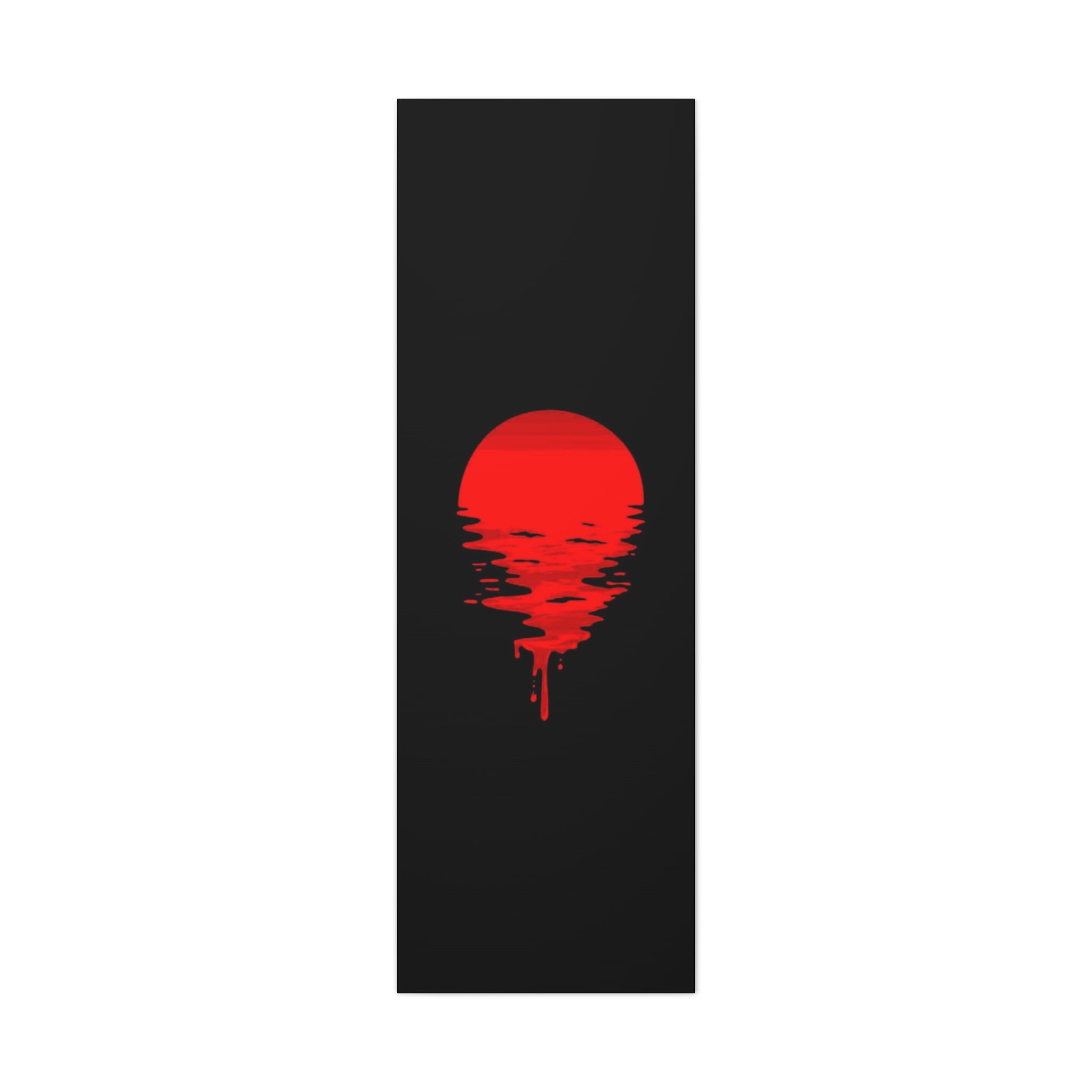 Sunset Canvas Art Print, Modern Wall Decor, Red and Black Home Decor, Abstract Art