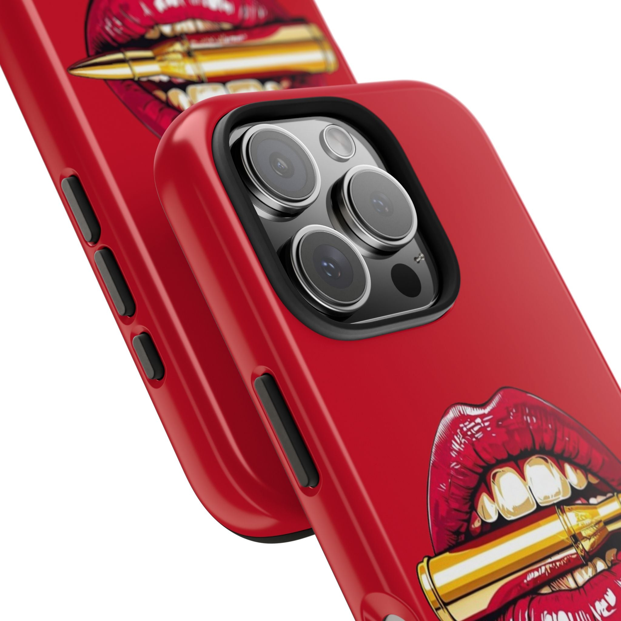 Bold Lipstick Phone Case - Tough Cover for Trendsetters, Vibrant Red Phone Skin, Fashionable Phone Accessory, Unique Gift for Her, [...]
