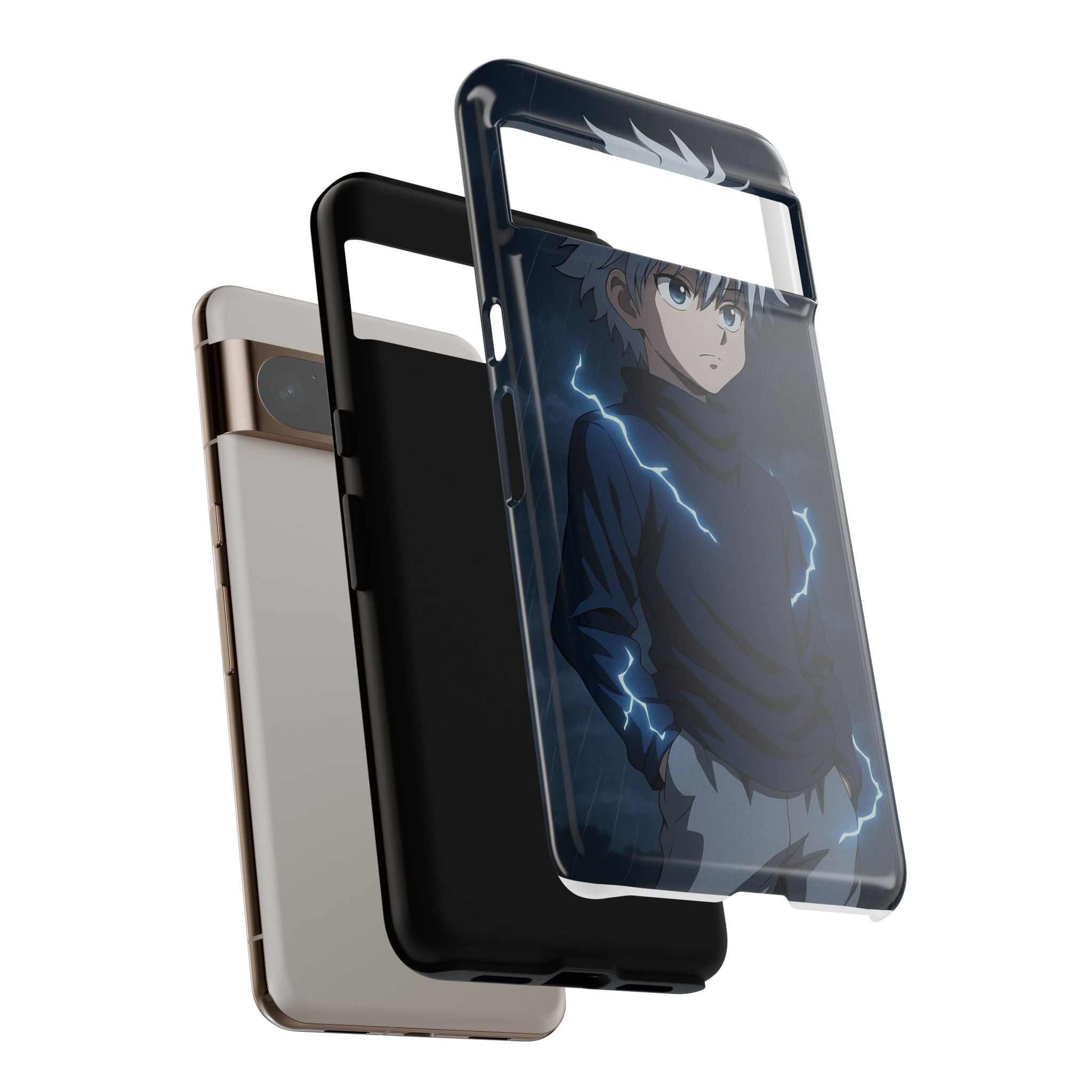 Anime Phone Case Featuring Lightning Design,
