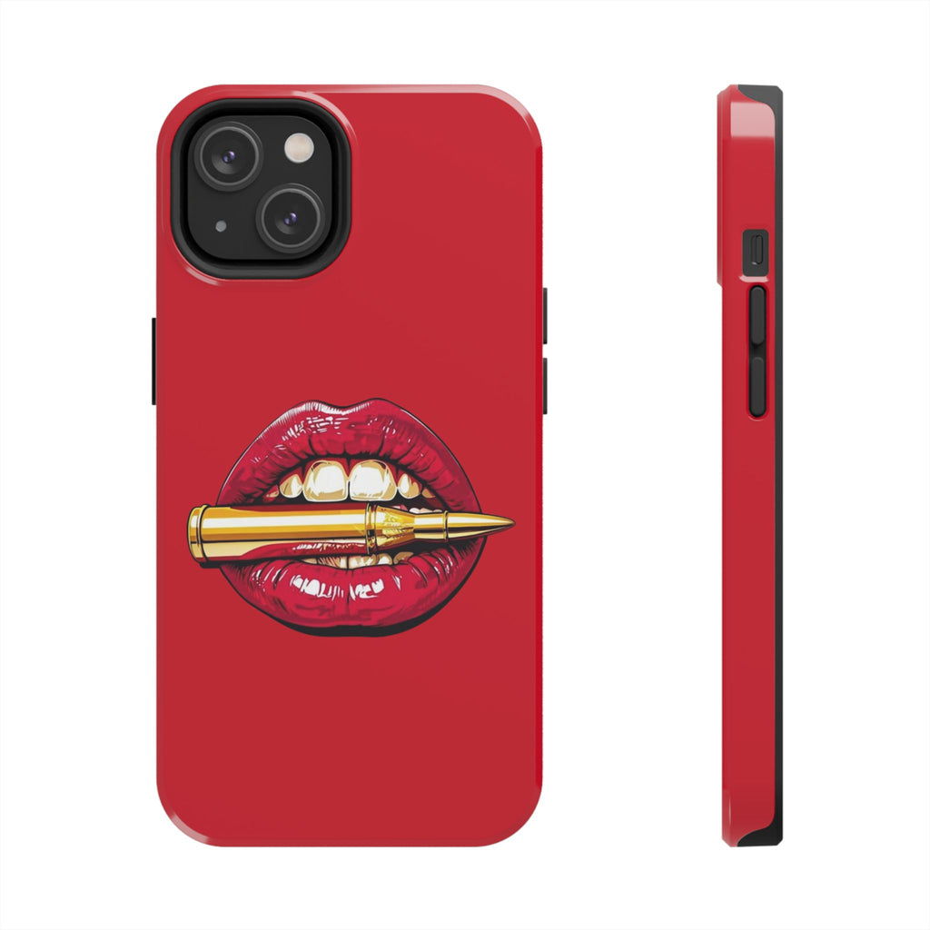 Bold Lipstick Phone Case - Tough Cover for Trendsetters, Vibrant Red Phone Skin, Fashionable Phone Accessory, Unique Gift for Her, [...]