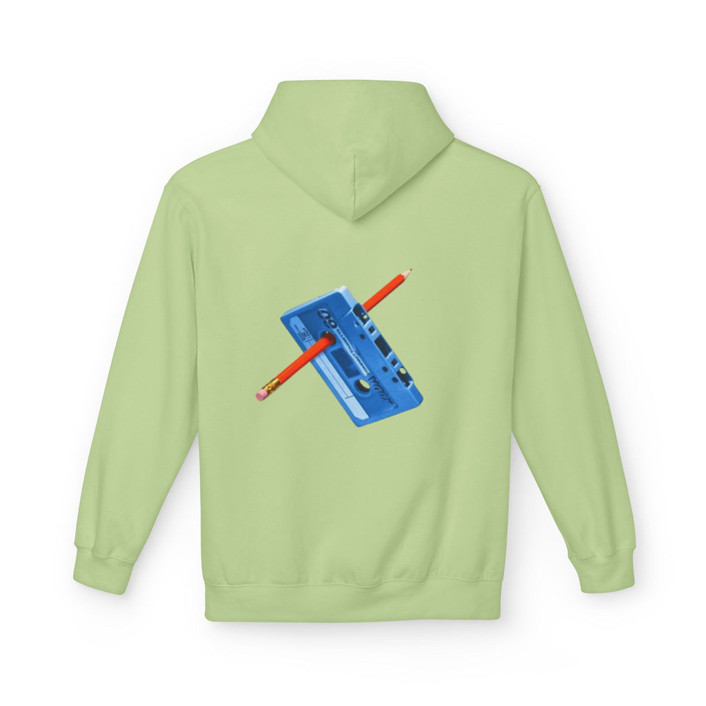 Blue Cassette Tape with Pencil Hoodie | Retro Music 80s 90s