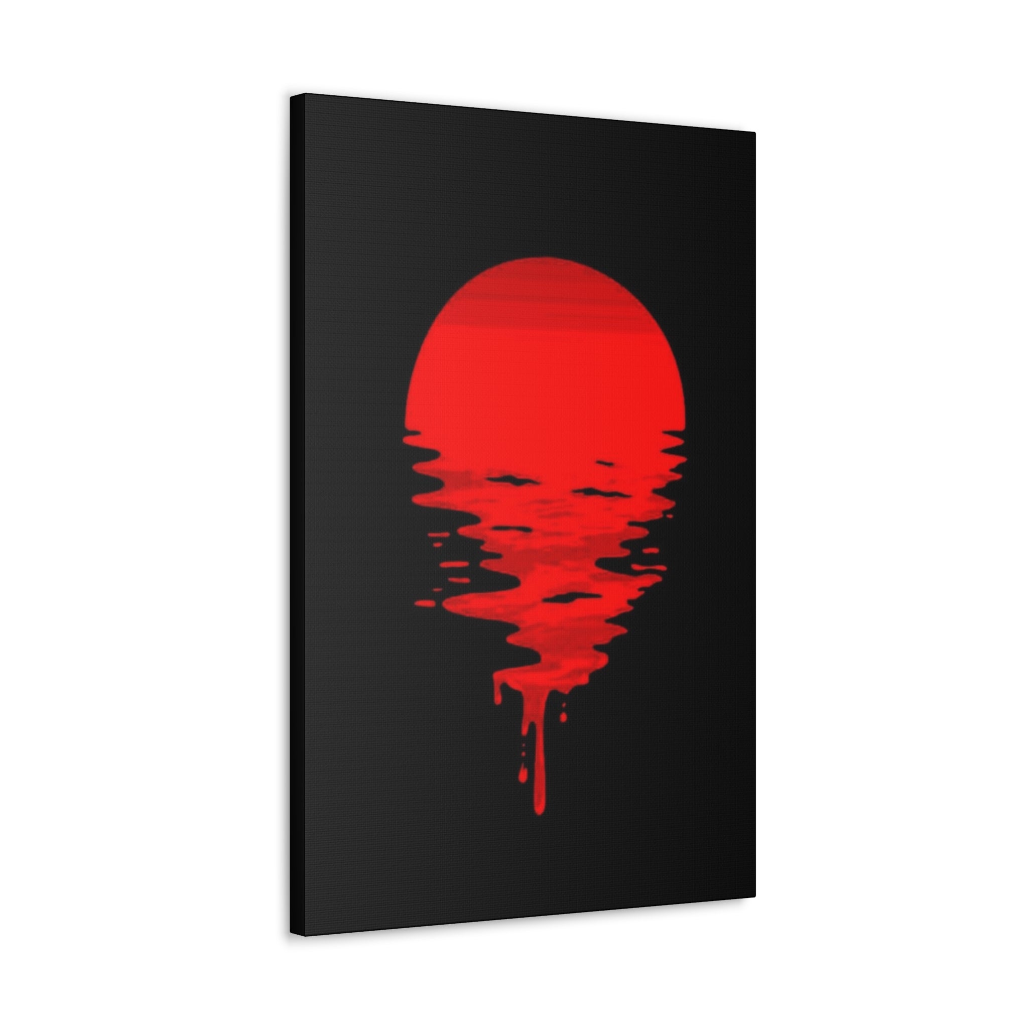 Sunset Canvas Art Print, Modern Wall Decor, Red and Black Home Decor, Abstract Art