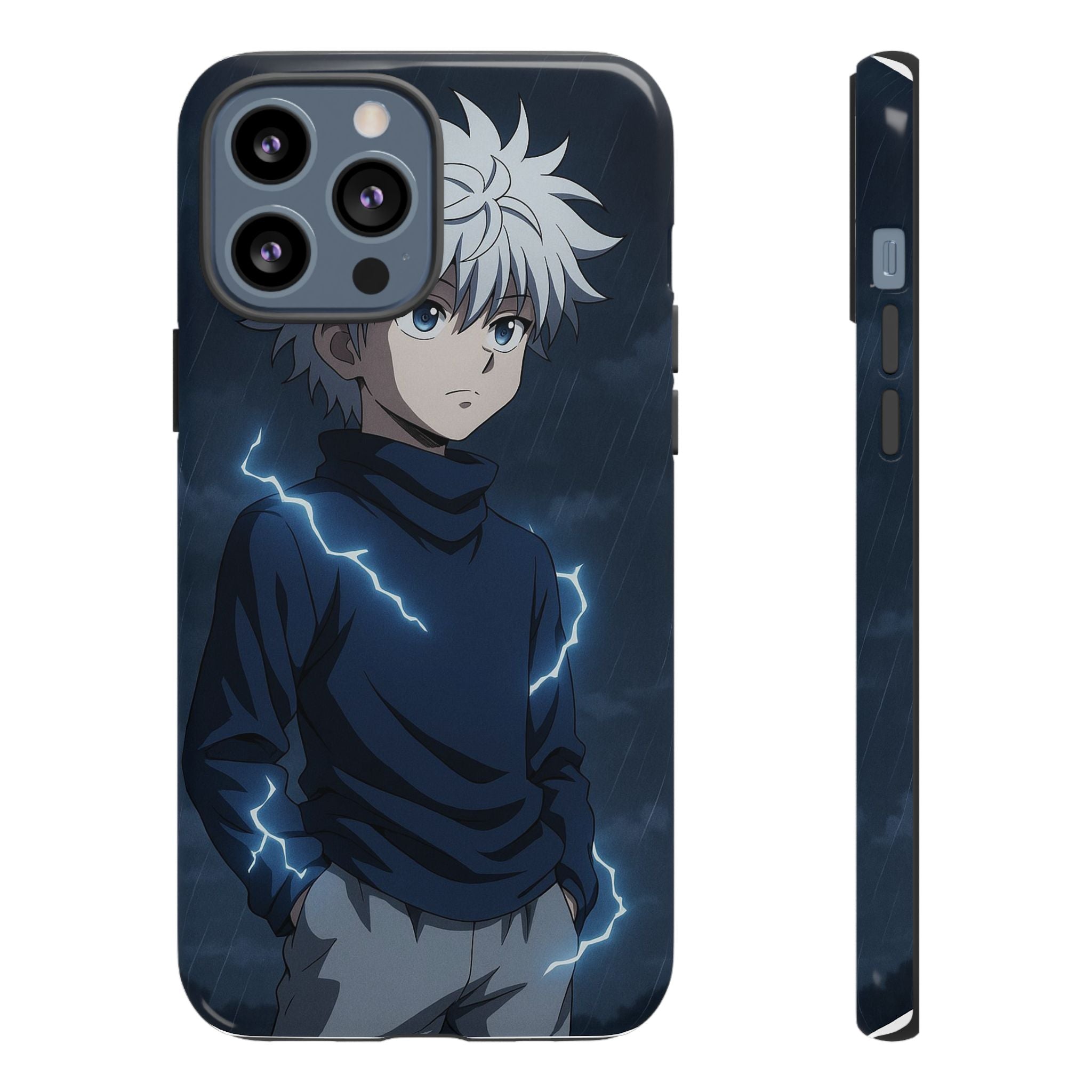 Anime Phone Case Featuring Lightning Design,