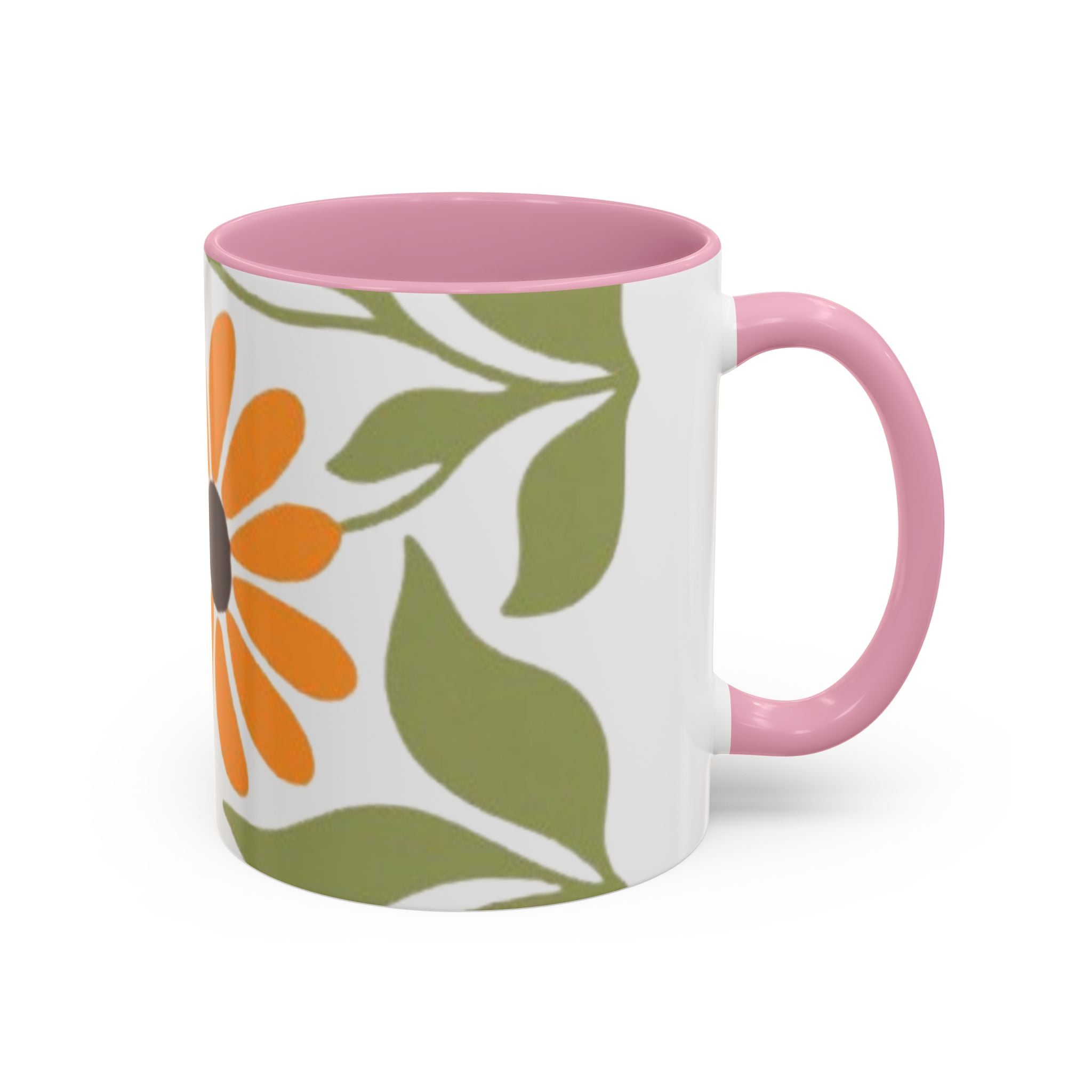 Colorful Floral Mugs, Bright Ceramic Coffee Cups