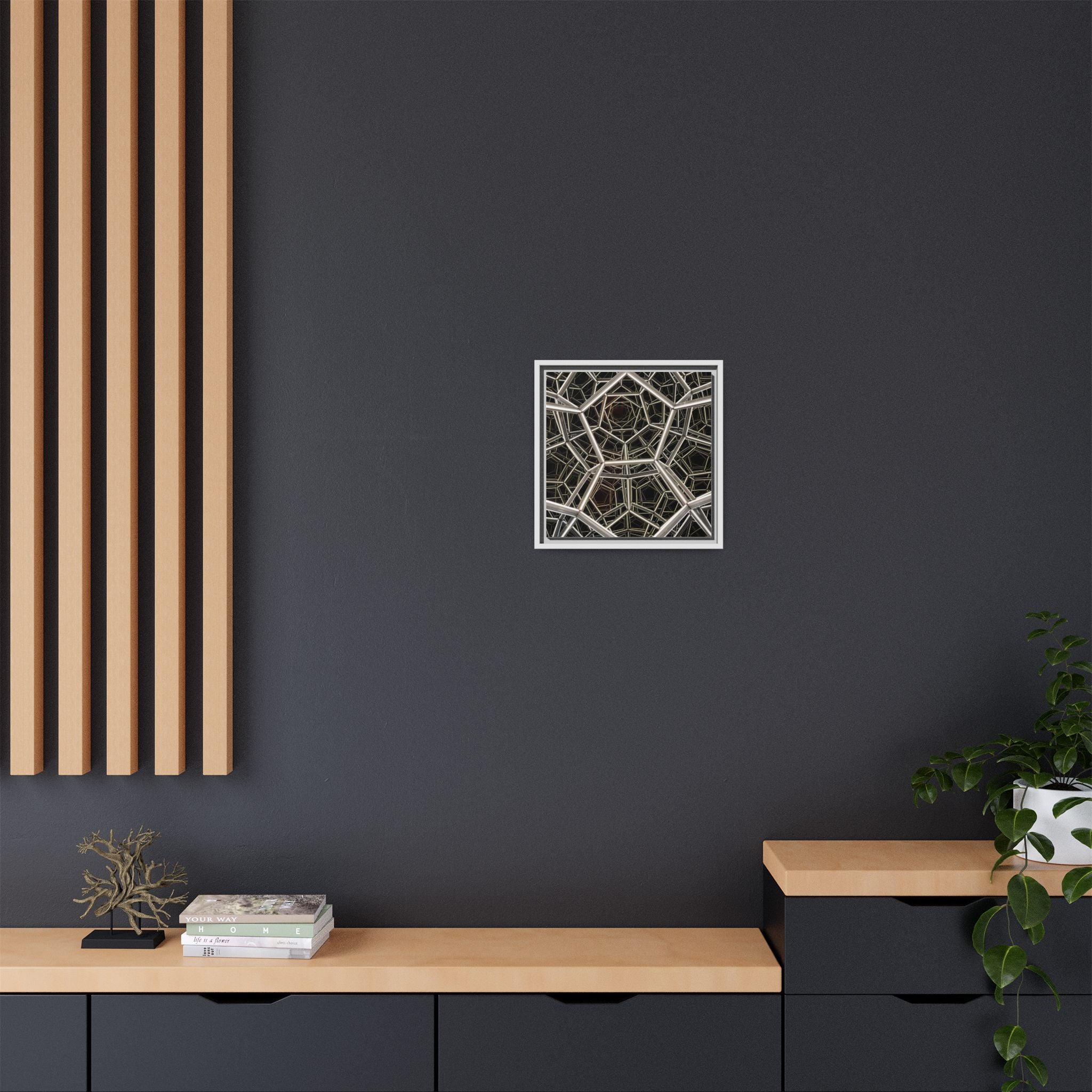 Framed Wall Art Print, Modern Geometric Canvas, Abstract Home Decor, Unique Gift, Stylish Office Art, Contemporary Room Decor