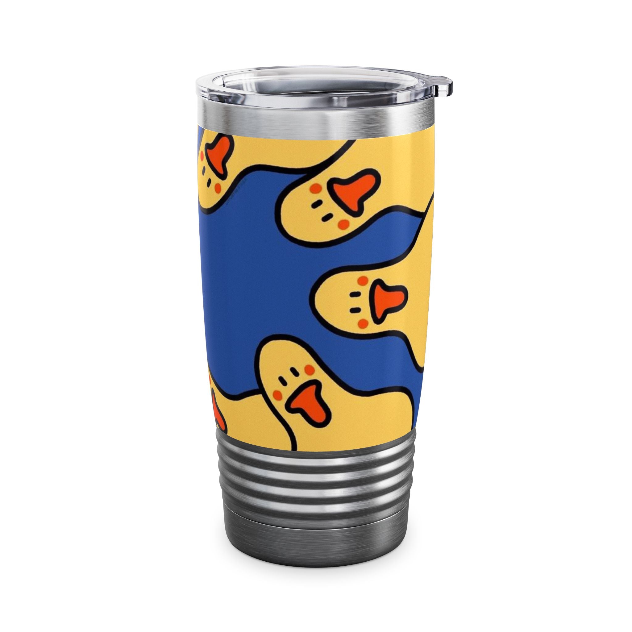 Playful Duck Pattern Tumbler