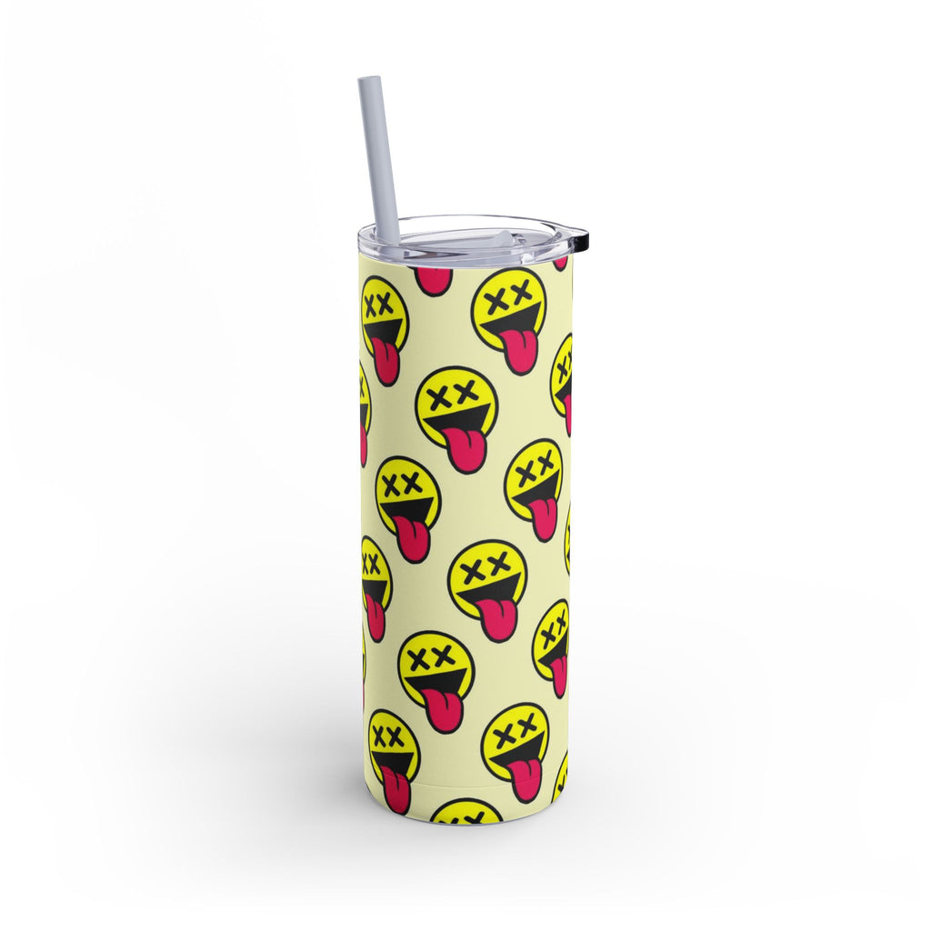 Funny Emoji Tumbler, 20oz, Party Cup, Gift for Teens, Drinkware, Kawaii Style, Summer Vibes, Unique Design