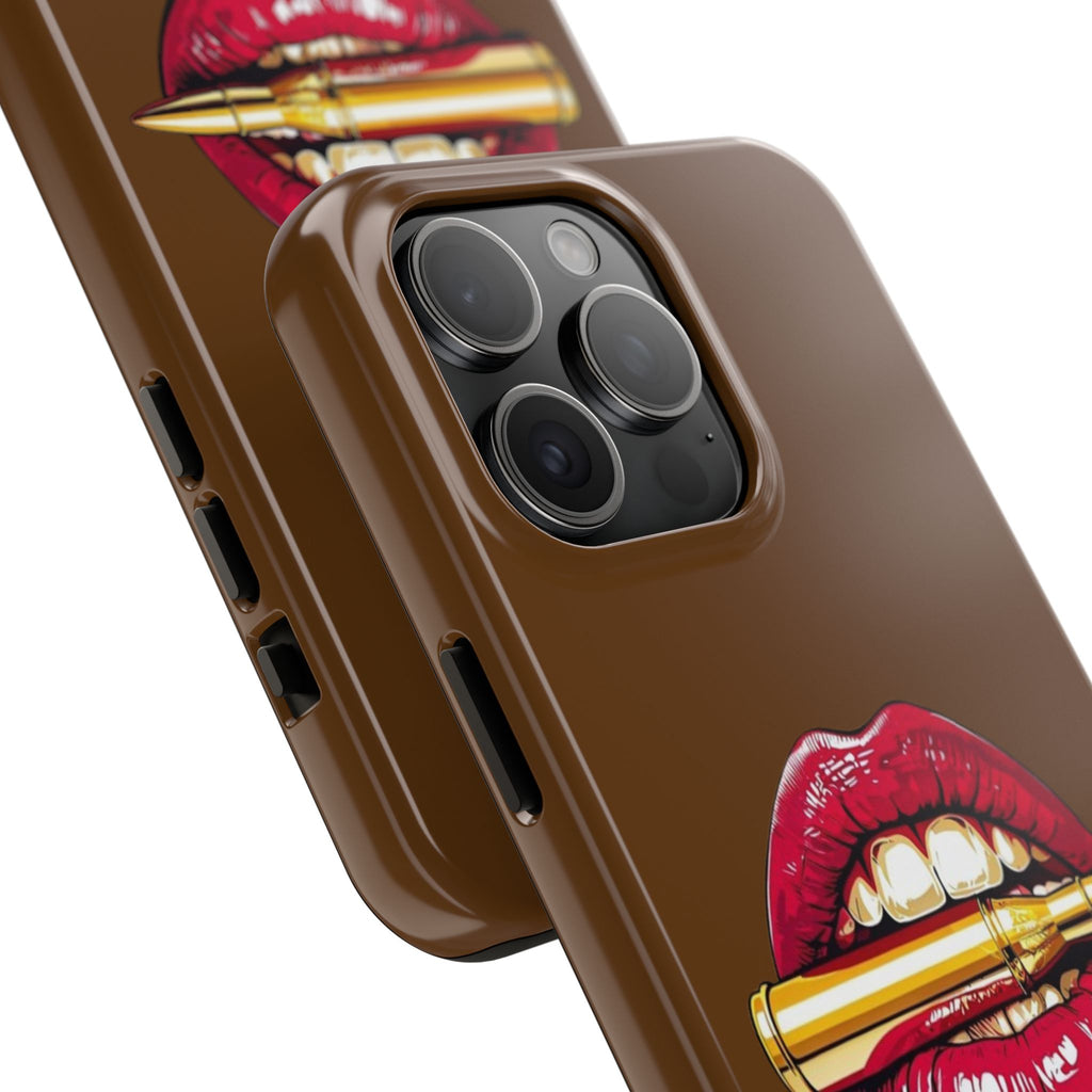 Bold Lip Art Phone Case, Tough iPhone Case, Stylish Cell Phone Cover, Unique Gift for Her, Trendy Accessories