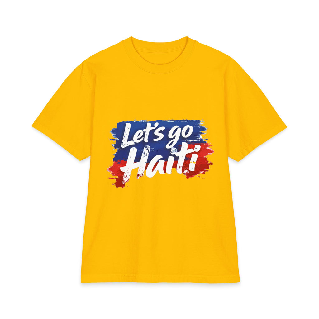 Let's Go Haiti T-Shirt — Patriotic Red & Blue Graphic Tee