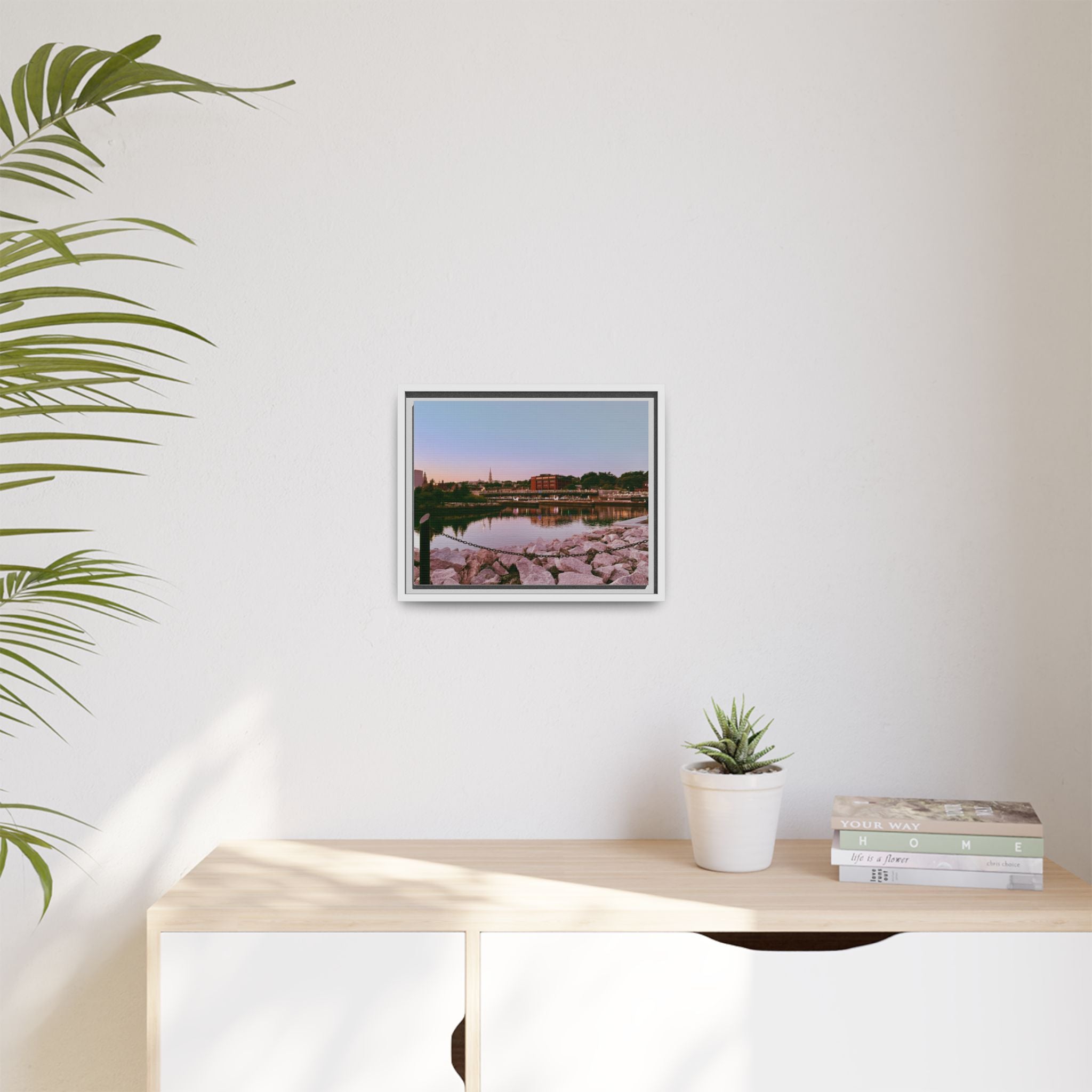 Tranquil Harbor Sunset Wall Art