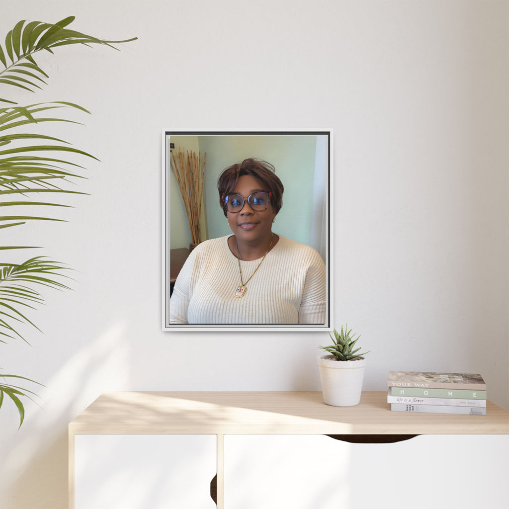 Framed Matte Canvas Portrait Print — Personalized Wall Art Gift