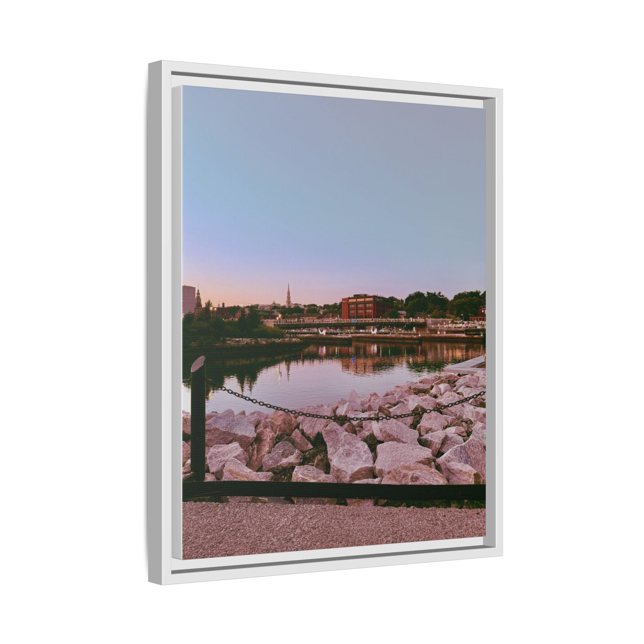 Tranquil Harbor Sunset Wall Art