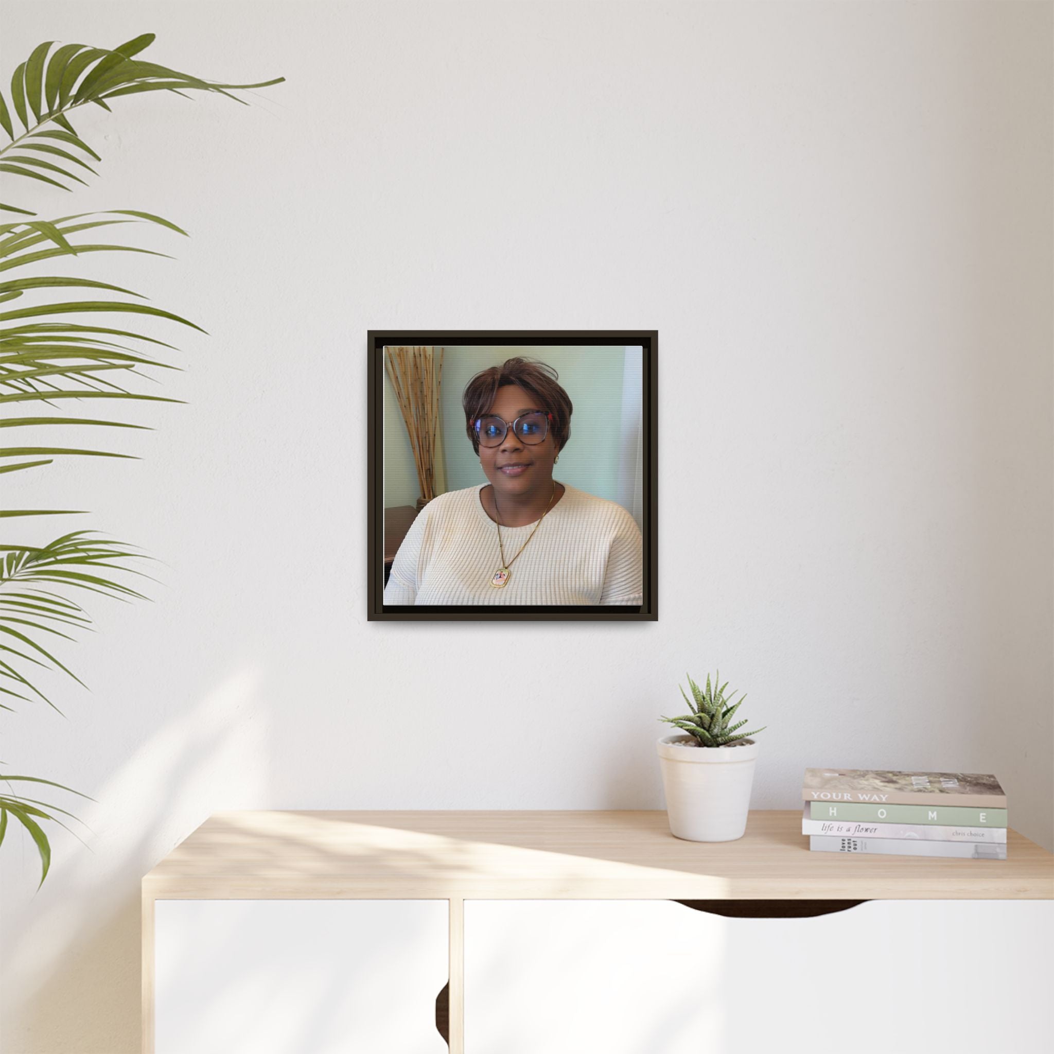 Framed Matte Canvas Portrait Print — Personalized Wall Art Gift
