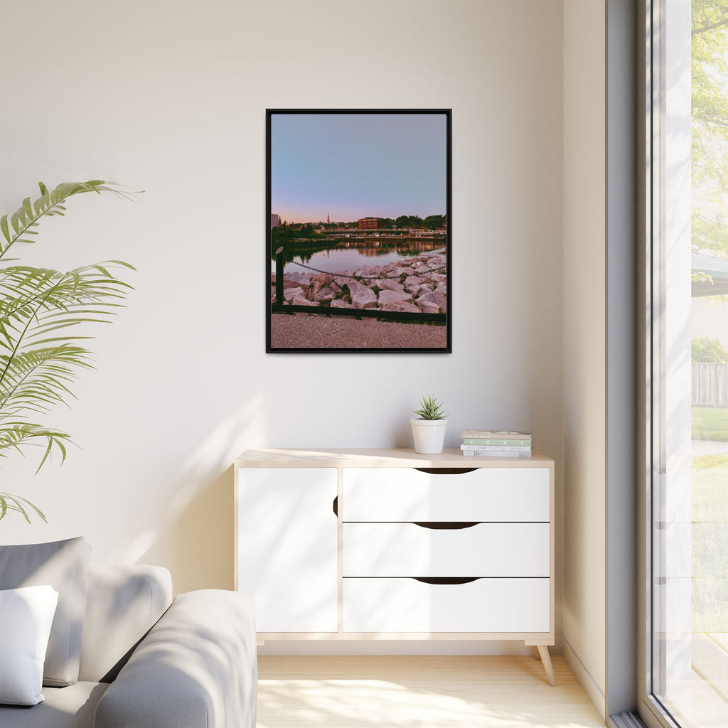 Tranquil Harbor Sunset Wall Art