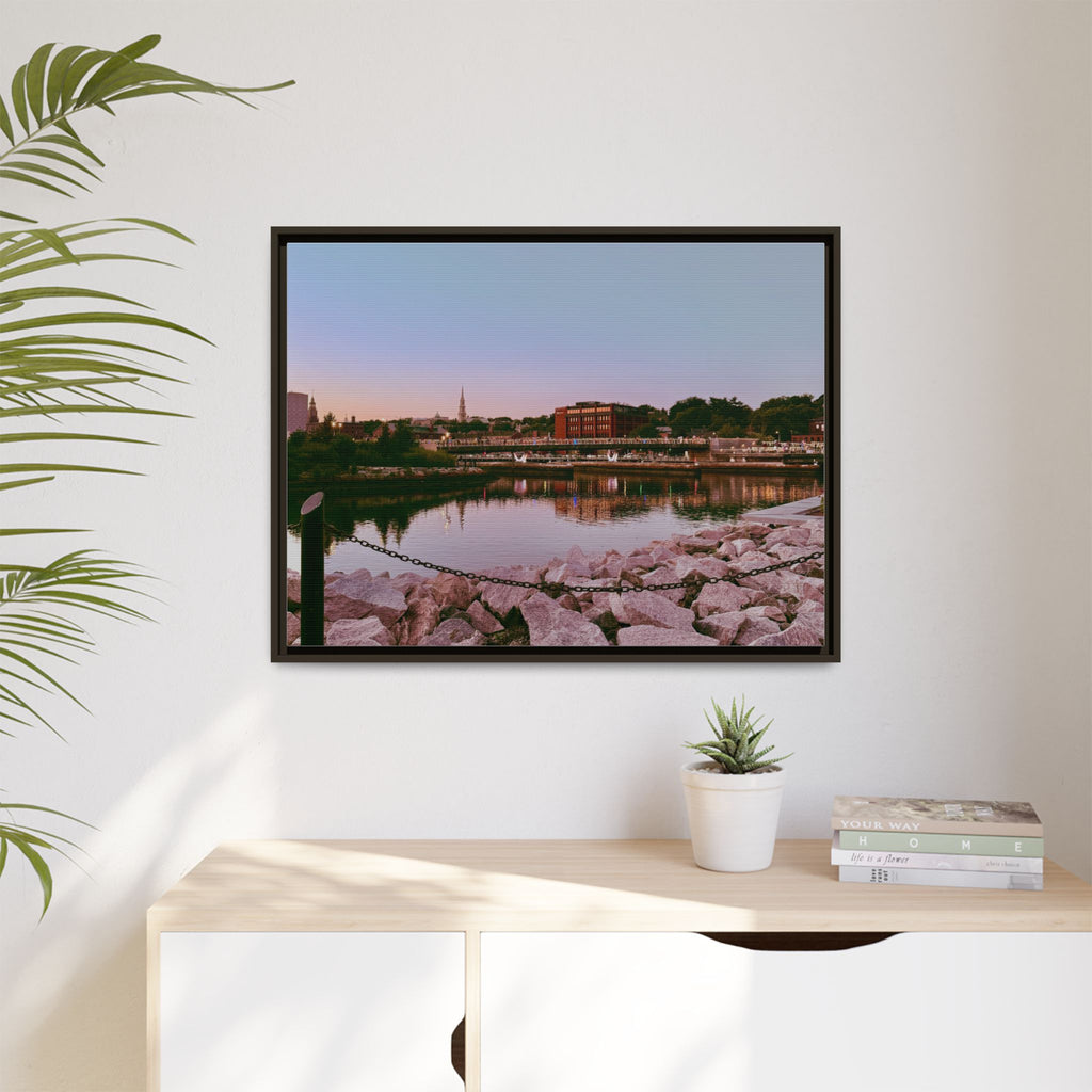 Tranquil Harbor Sunset Wall Art