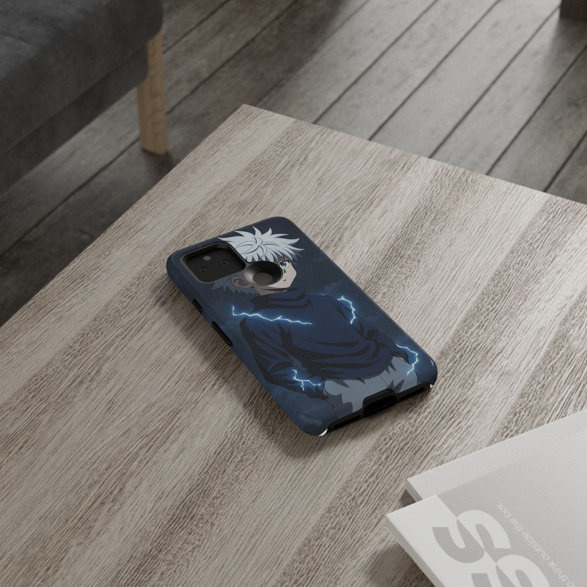 Anime Phone Case Featuring Lightning Design,