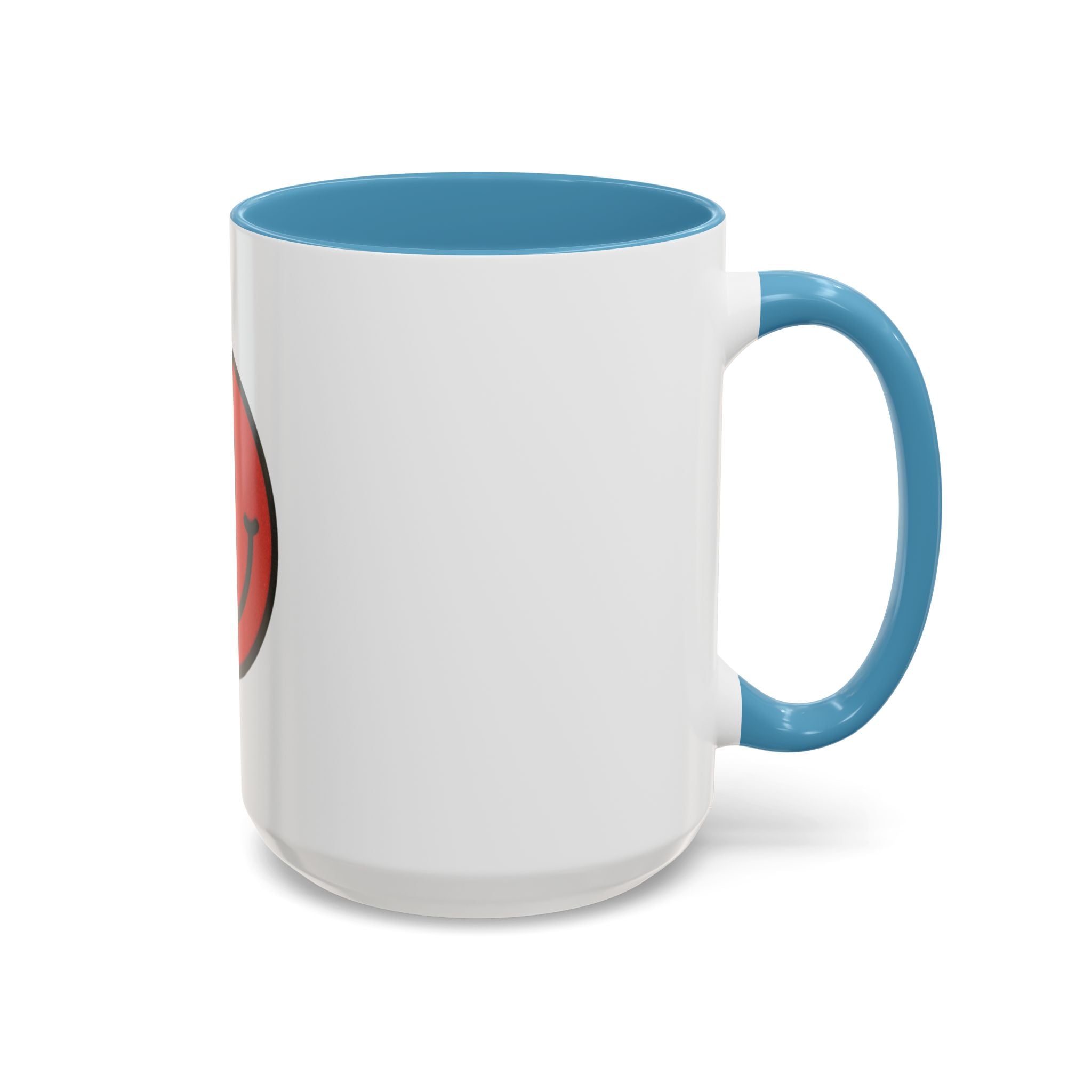 Smiley Face Accent Coffee Mug - Cheerful Gift for Coffee Lovers, Funny Kitchen Decor, Best Gift for Birthdays, Unique Office Mug