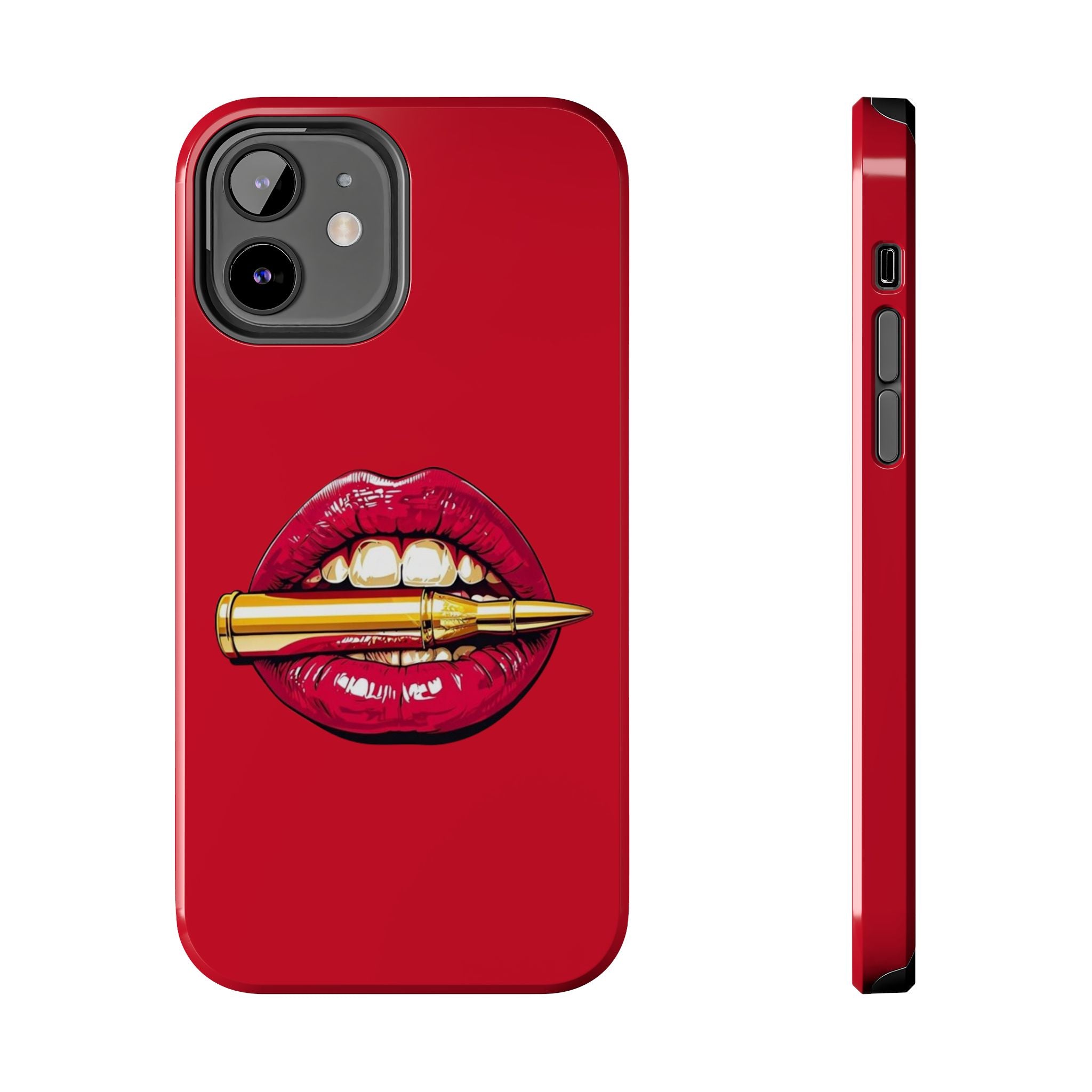 Bold Lipstick Phone Case - Tough Cover for Trendsetters, Vibrant Red Phone Skin, Fashionable Phone Accessory, Unique Gift for Her, [...]