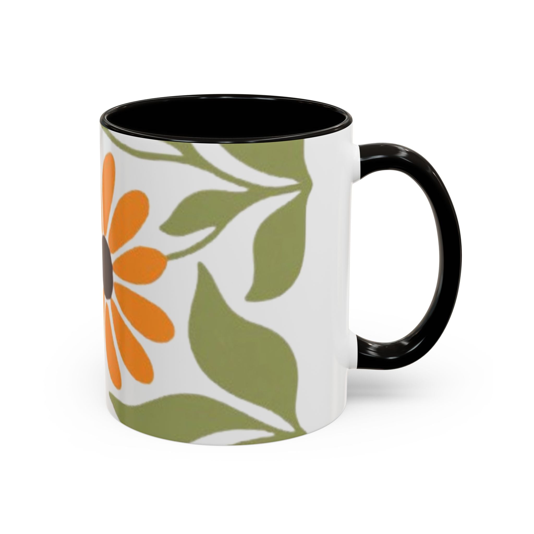 Colorful Floral Mugs, Bright Ceramic Coffee Cups