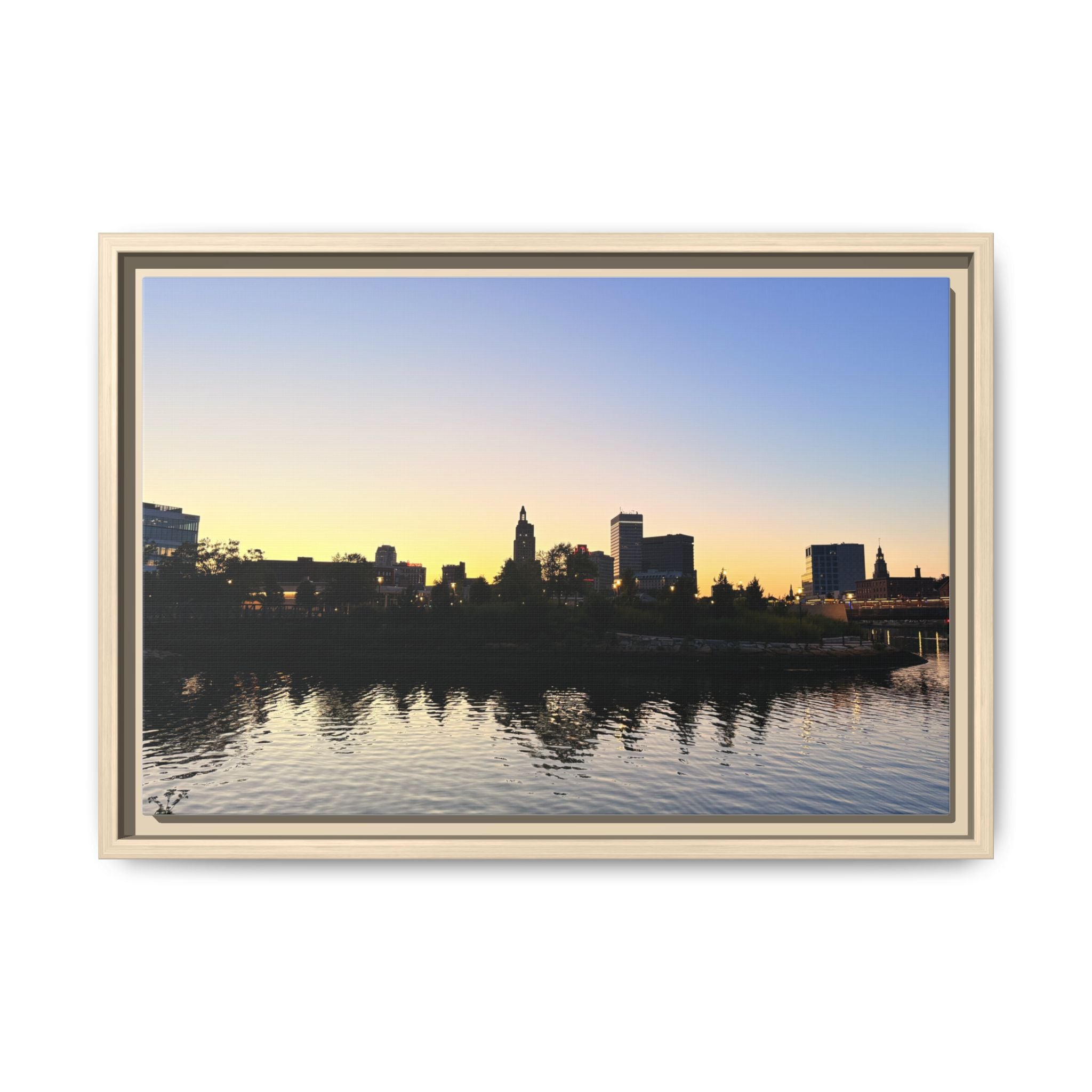 City Skyline Sunset Wall Art
