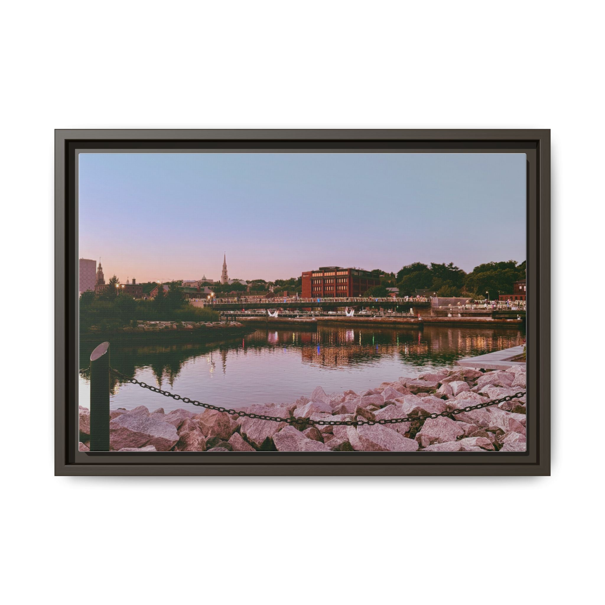 Tranquil Harbor Sunset Wall Art