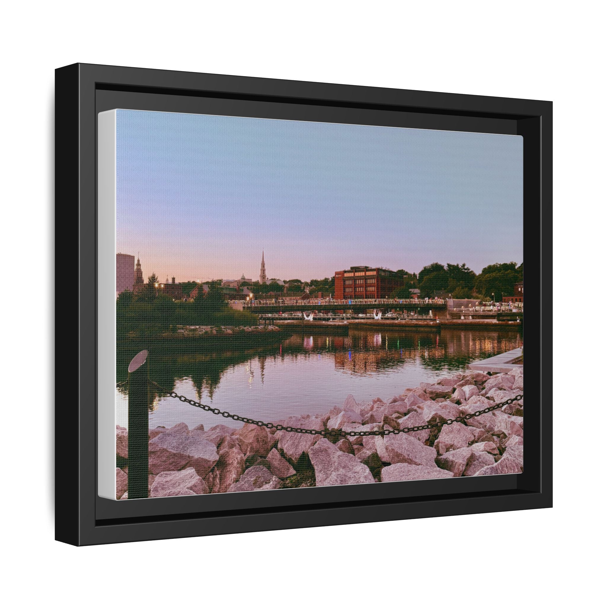 Tranquil Harbor Sunset Wall Art