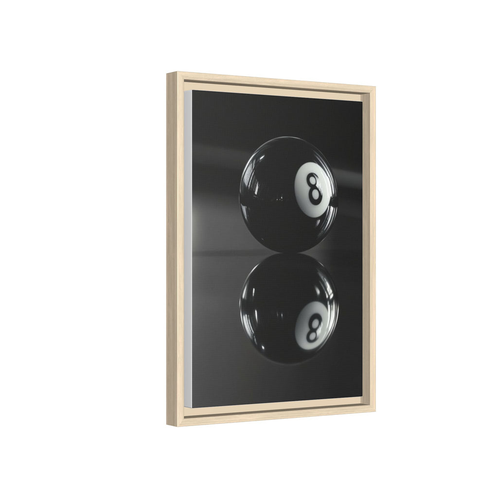 Eight Ball Reflection Matte Framed Canvas Print